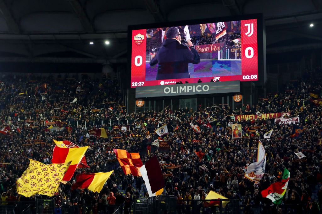 La curva sud in occasione della partita contro la Juventus