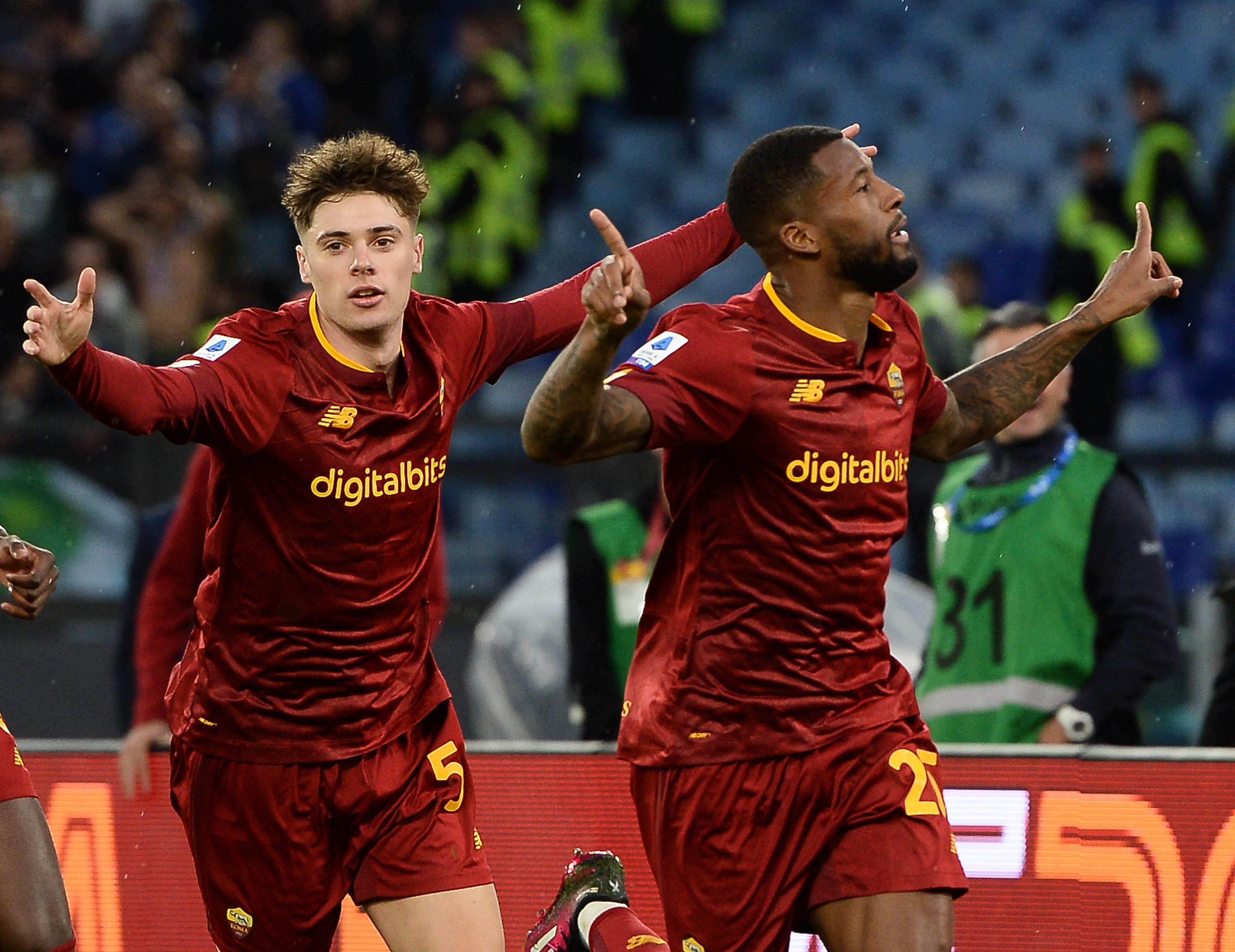 Tammy Abraham durante una partita della Roma