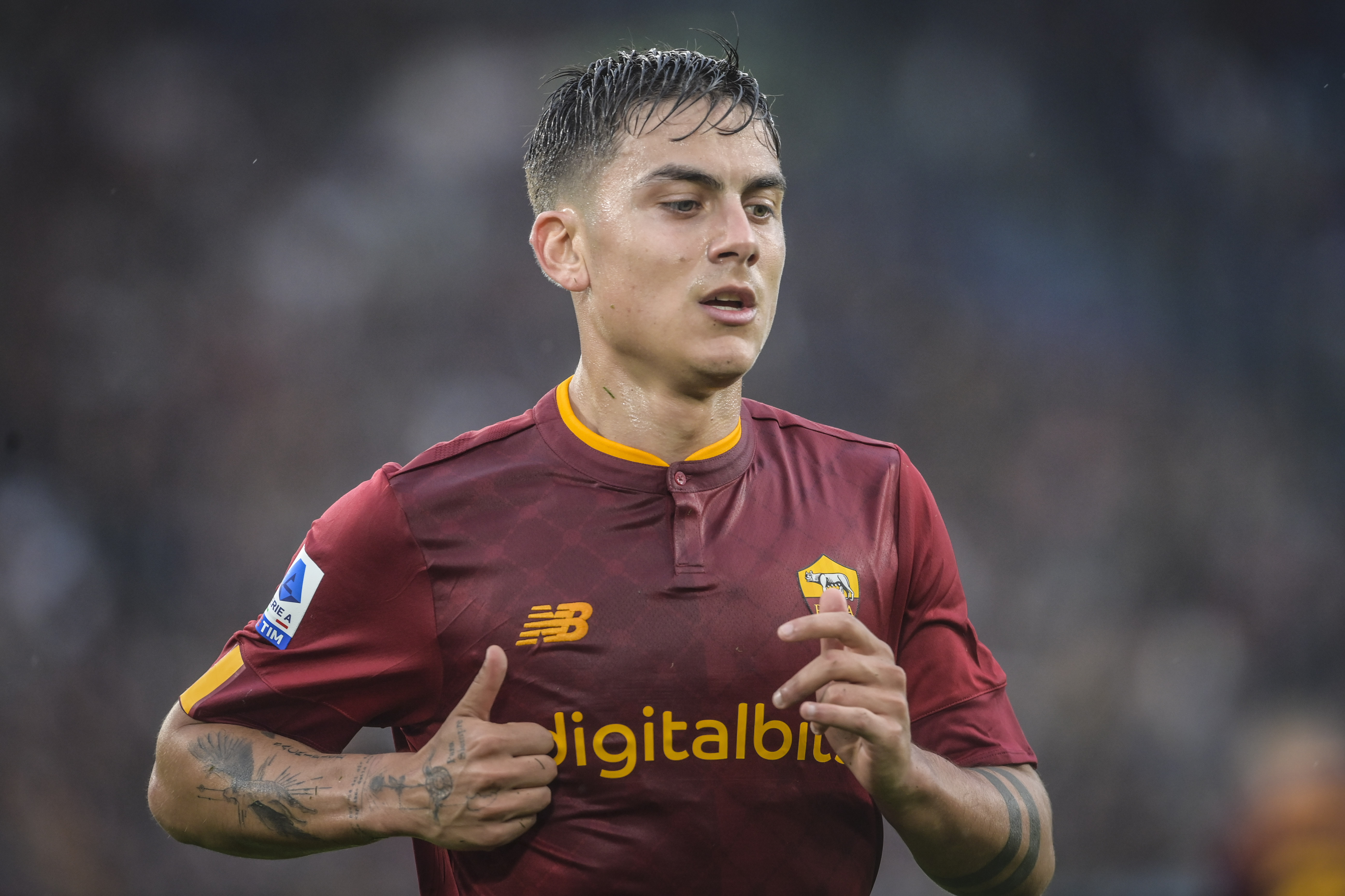 Paulo Dybala durante una partita della Roma