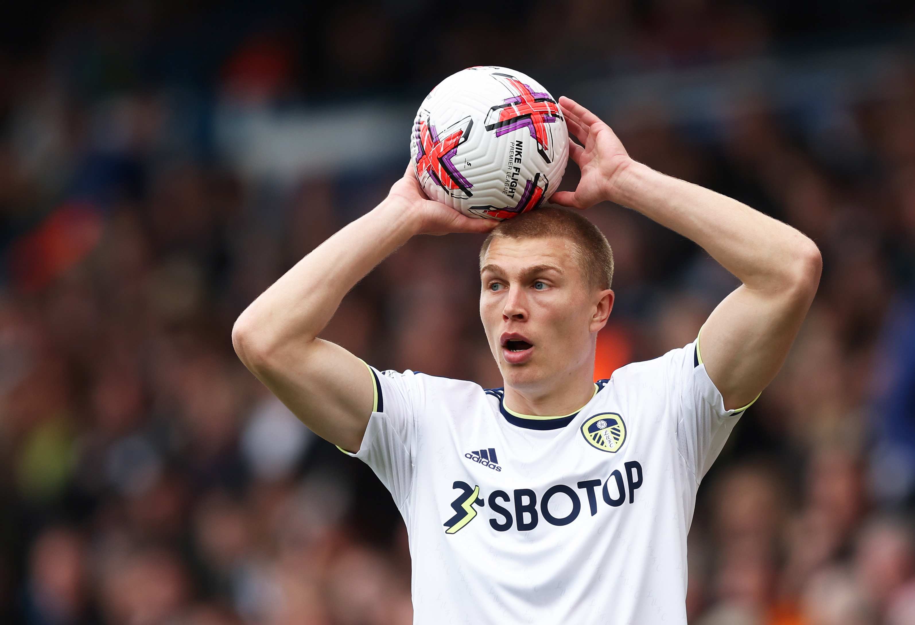 Kristensen durante una partita del Leeds United