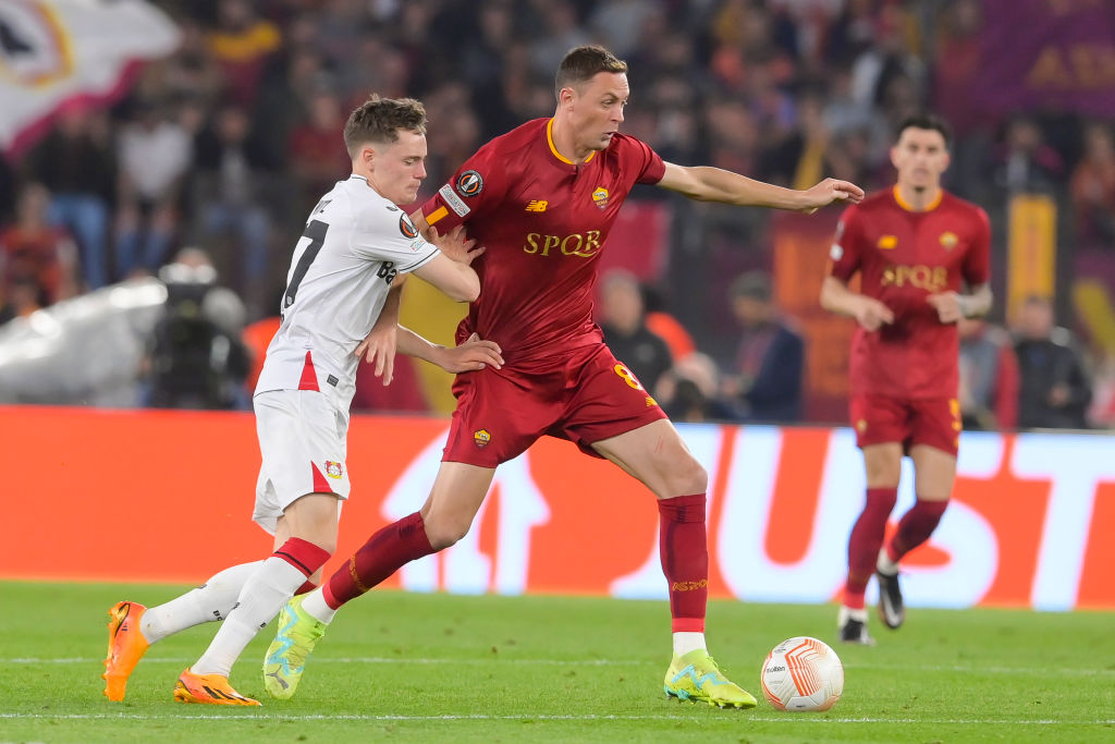 Nemanja Matic durante Roma-Bayer Leverkusen