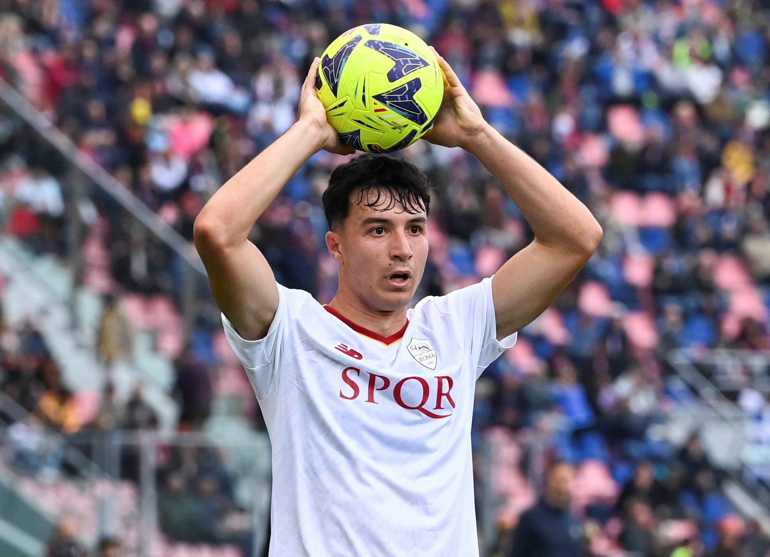 Filippo Missori in campo con la Roma