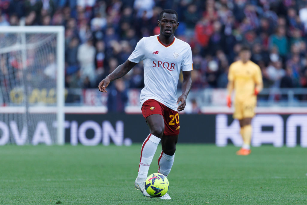 Camara in azione con la Roma a bologna