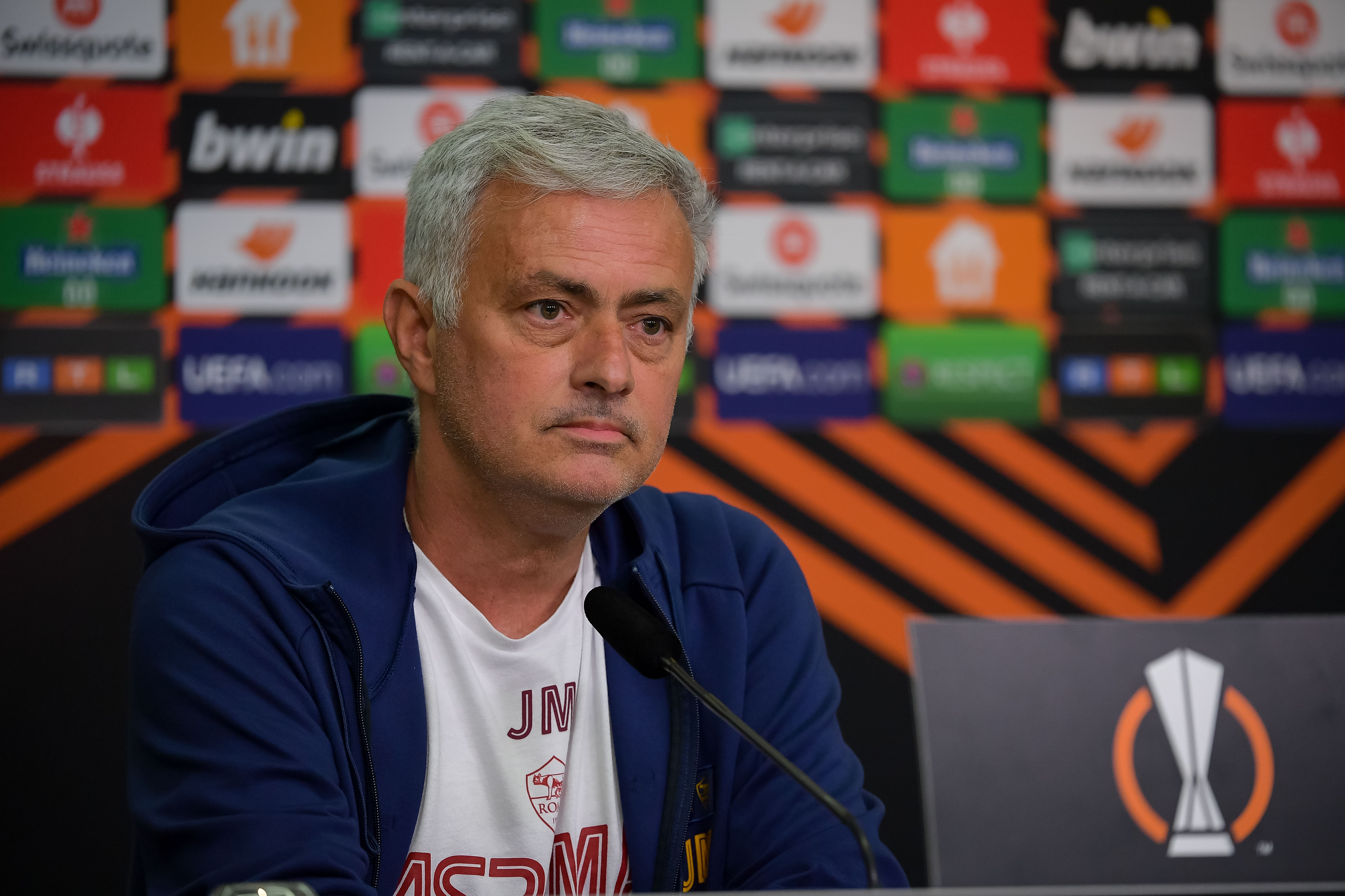 José Mourinho in conferenza stampa prima dell'Europa League