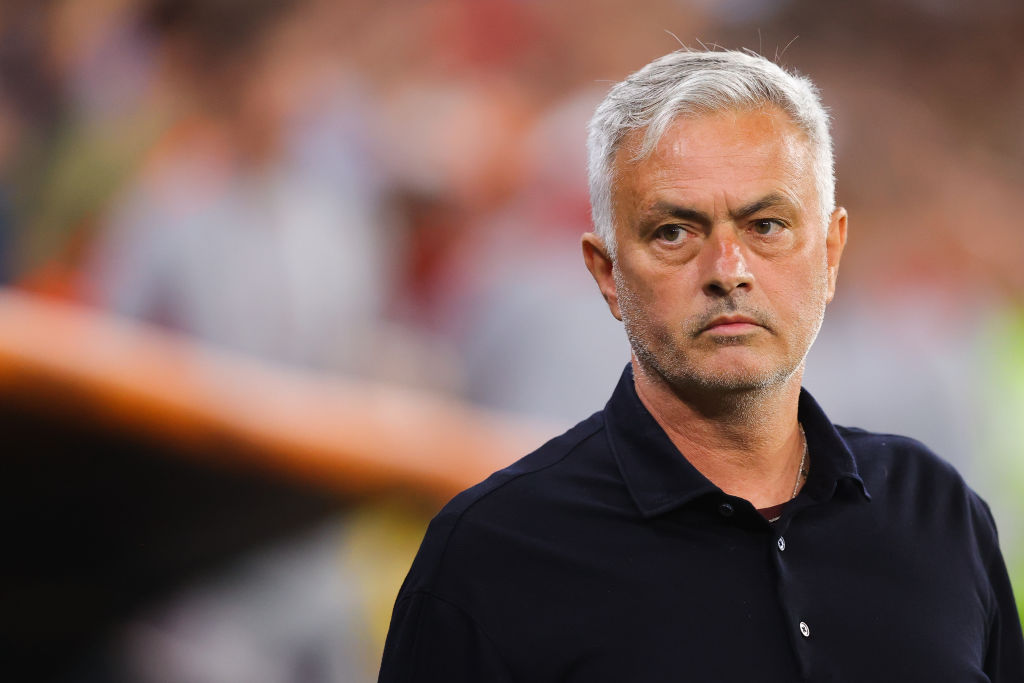 Mourinho durante una partita della Roma