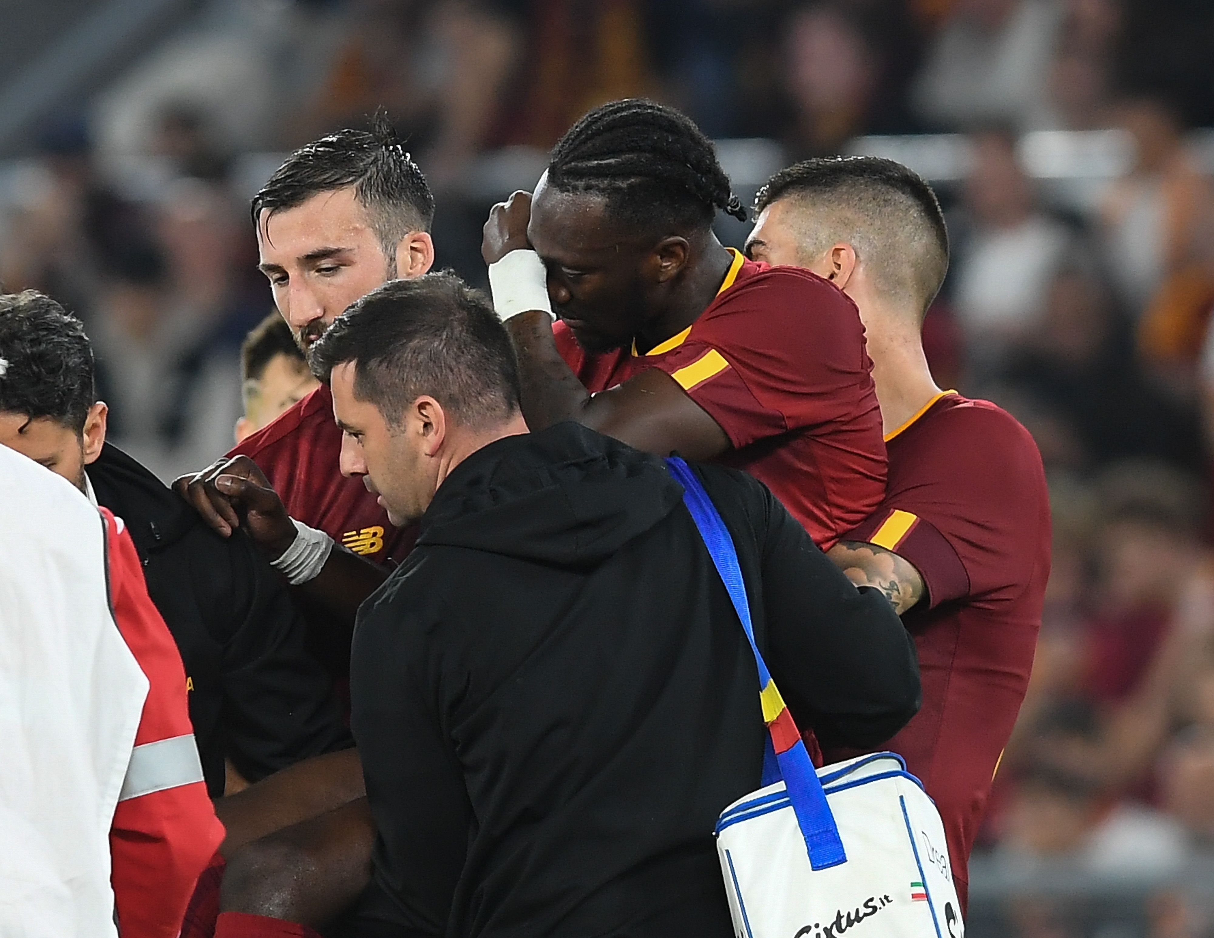 Tammy Abraham dopo il suo infortunio durante Roma-Spezia