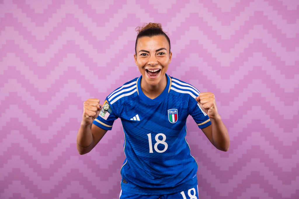 Arianna Caruso con la maglia della nazionale