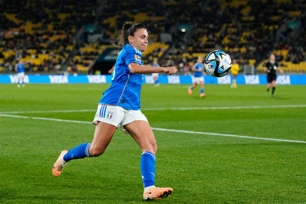 Annamaria Serturini in campo con l'Italia