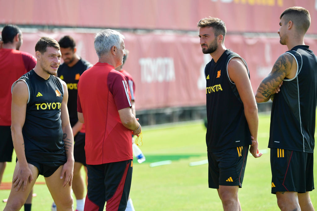 Mourinho con la squadra