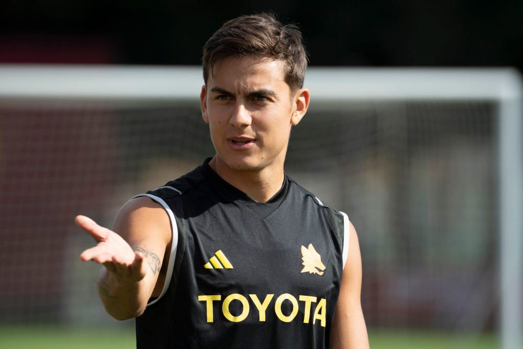 Dybala durante un allenamento