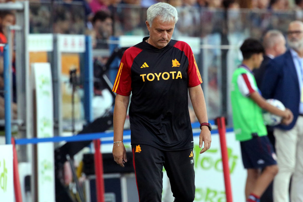 José Mourinho durante Cagliari-Roma