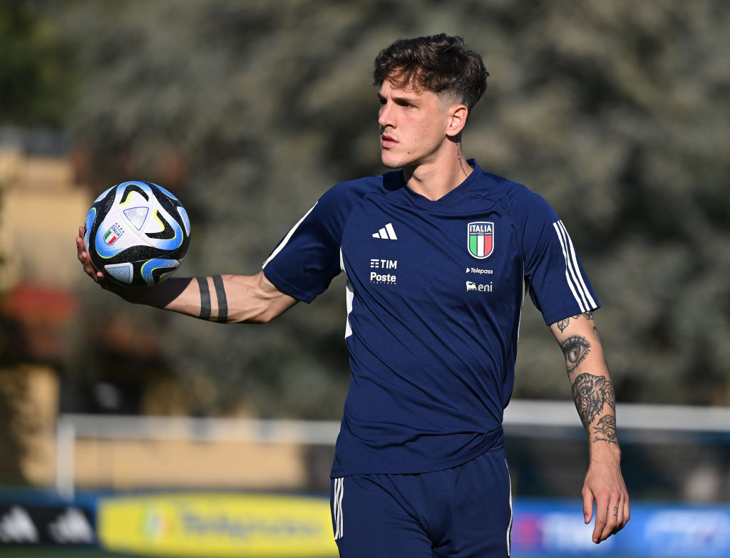 Nicolò Zaniolo con la maglia della Nazionale 