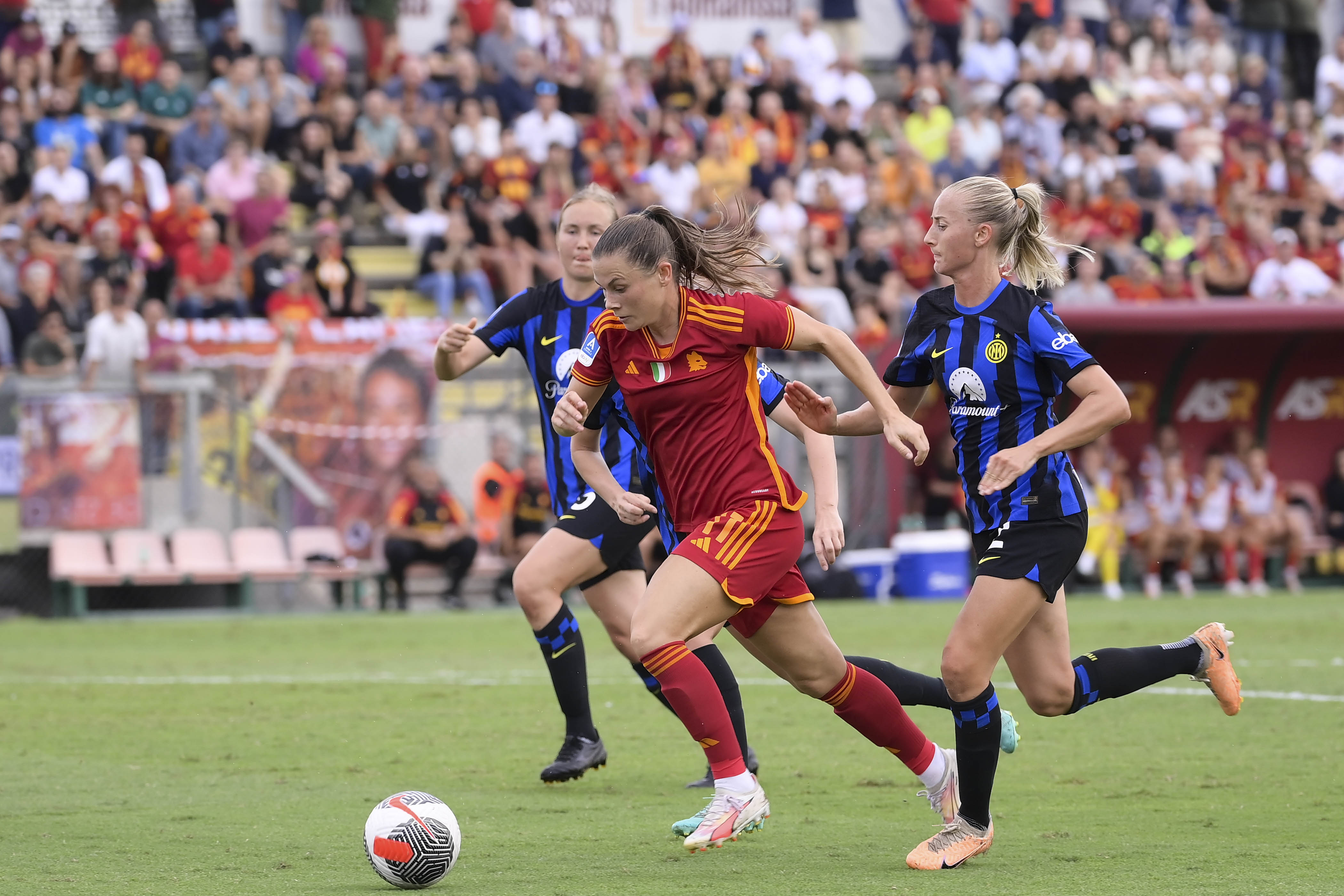 Haavi durante la sfida tra Roma e Inter