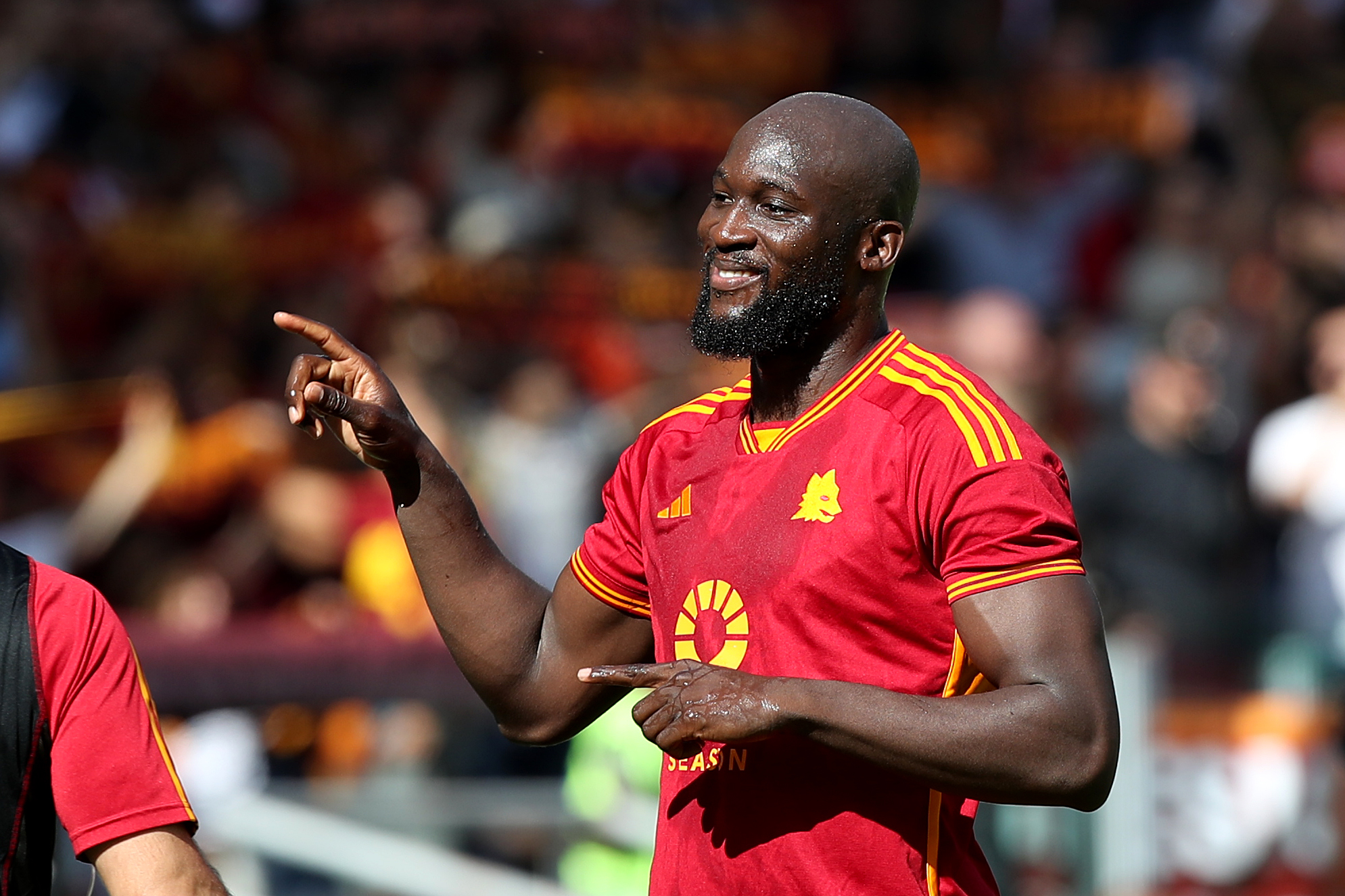 Lukaku in campo con la Roma