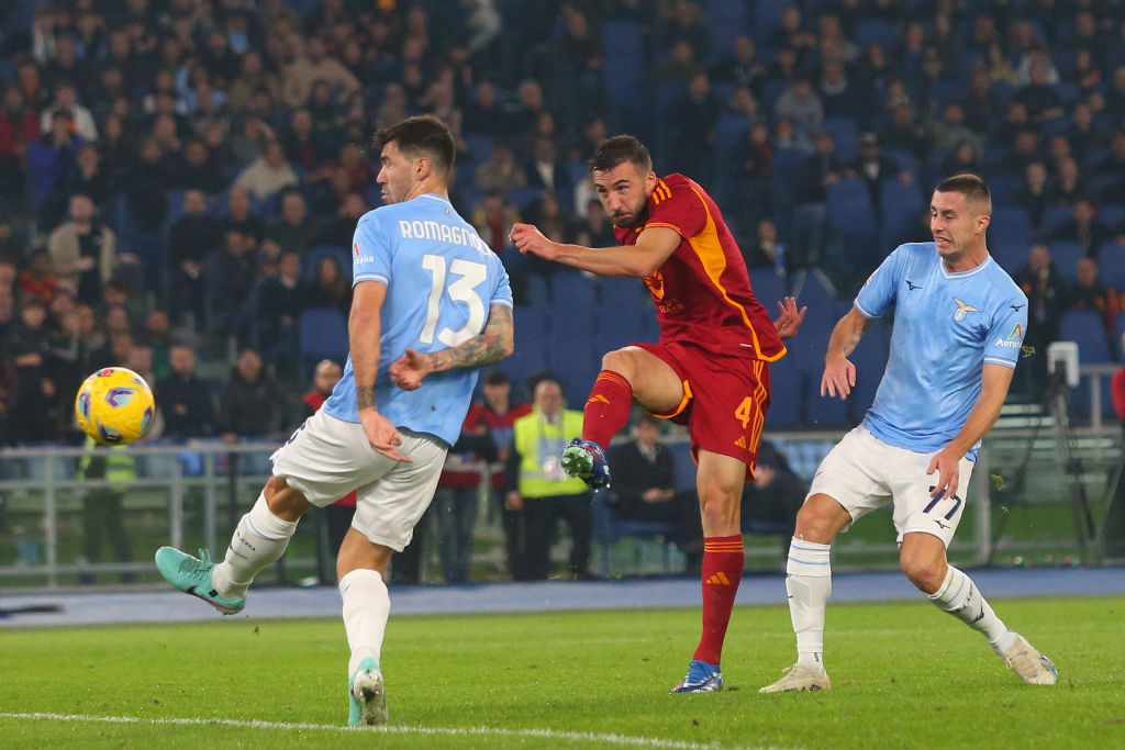 Cristante in azione contro la Lazio