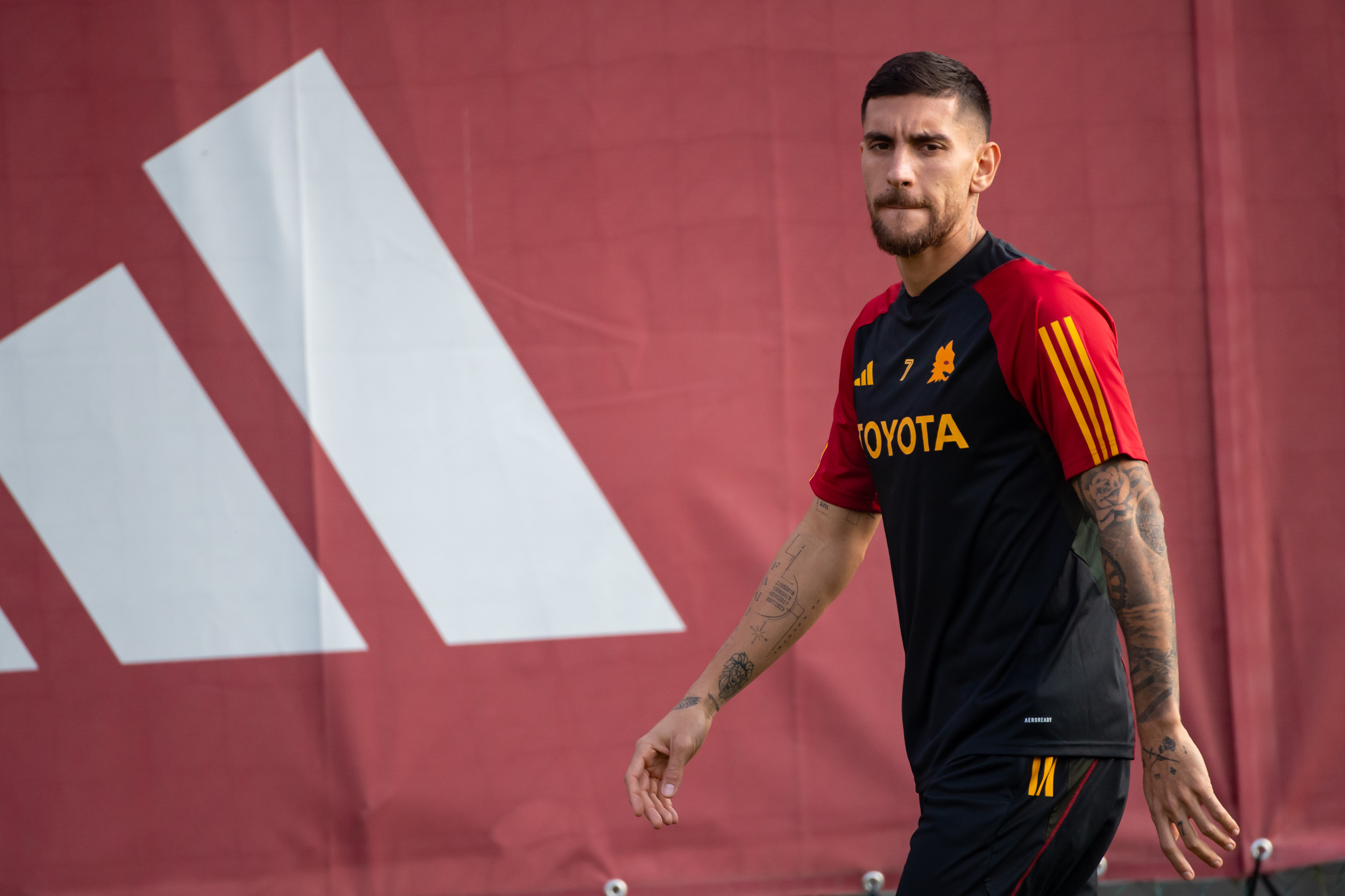 Pellegrini in campo a Trigoria