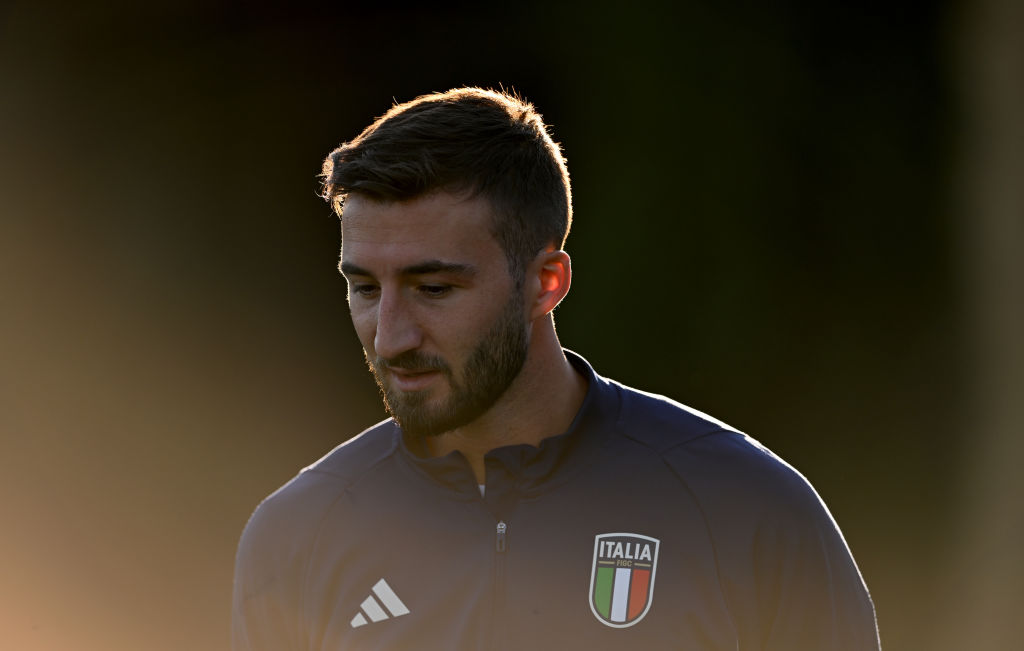 Bryan Cristante durante il ritiro con l'Italia