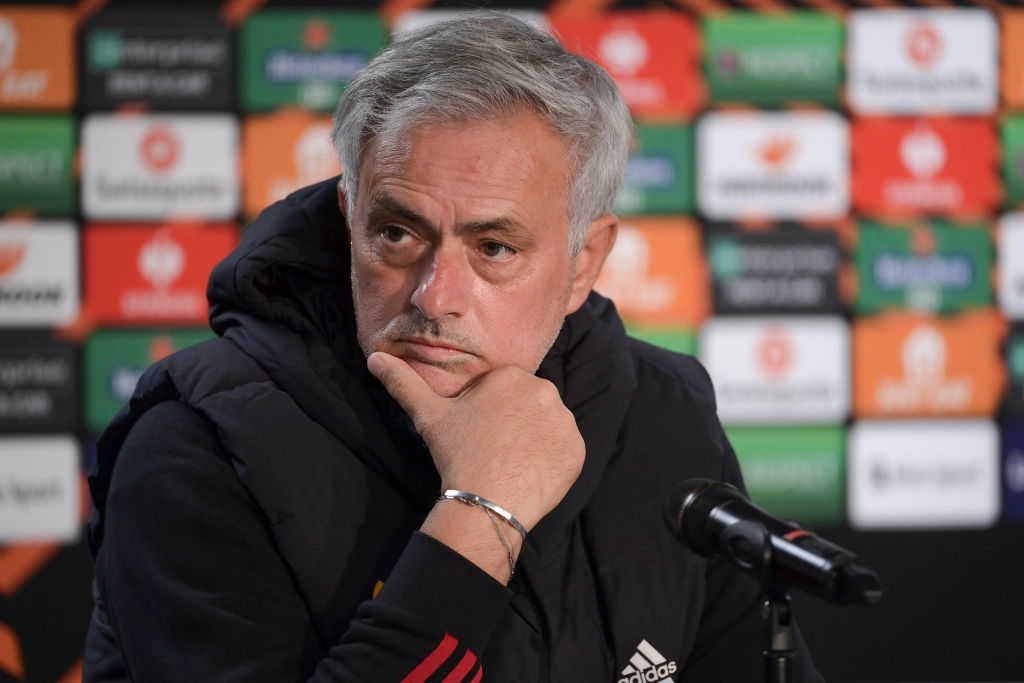 José Mourinho in conferenza stampa a Ginevra