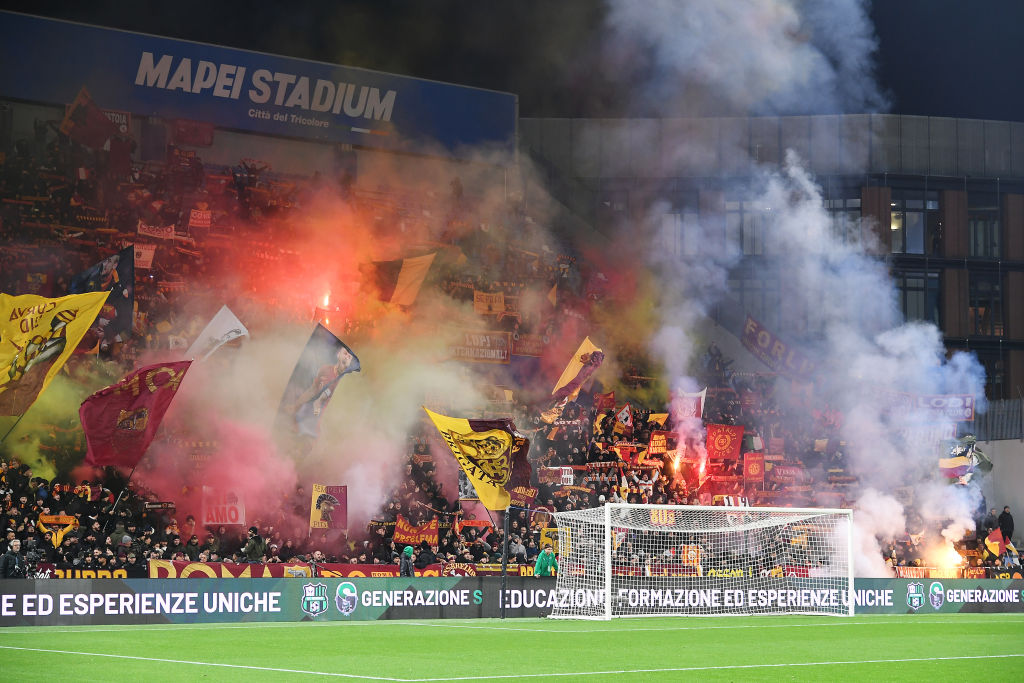 Tifosi Roma trasferta Sassuolo