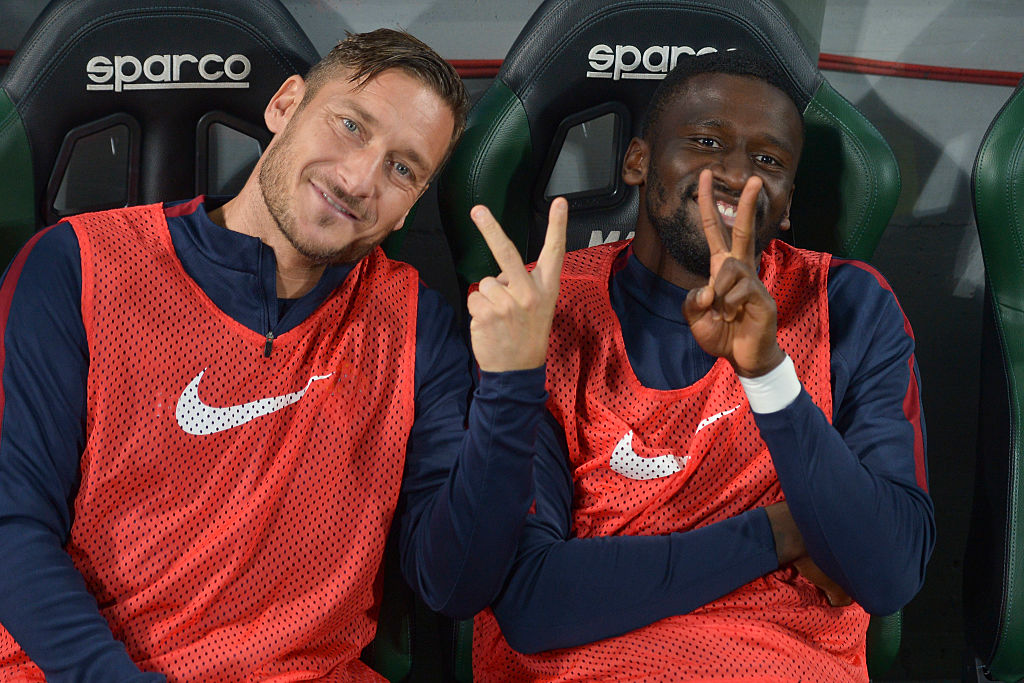 Totti e Rüdiger insieme in panchina nel 2016