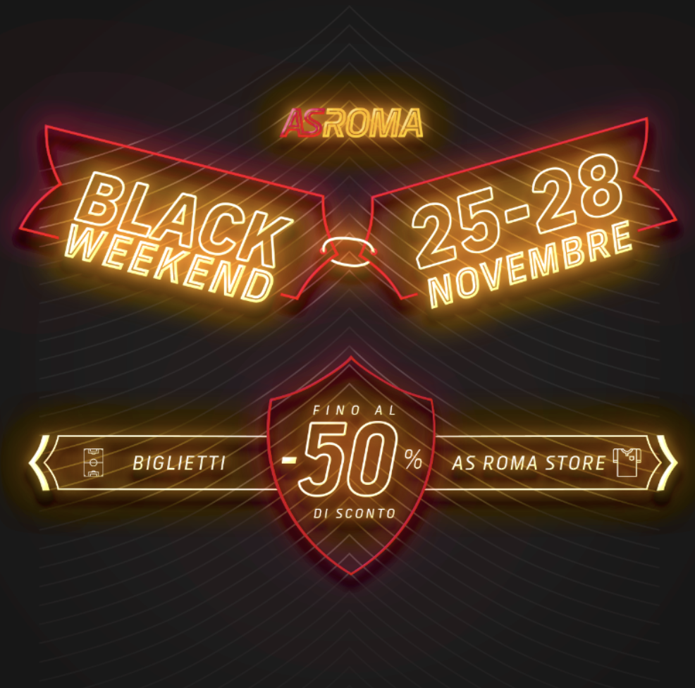 La grafica del black friday della Roma