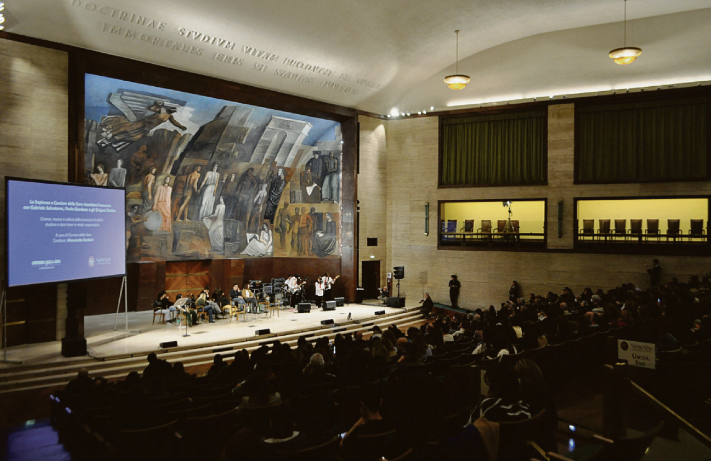 L'Aula Magna della Sapienza all'evento per Valdiserri