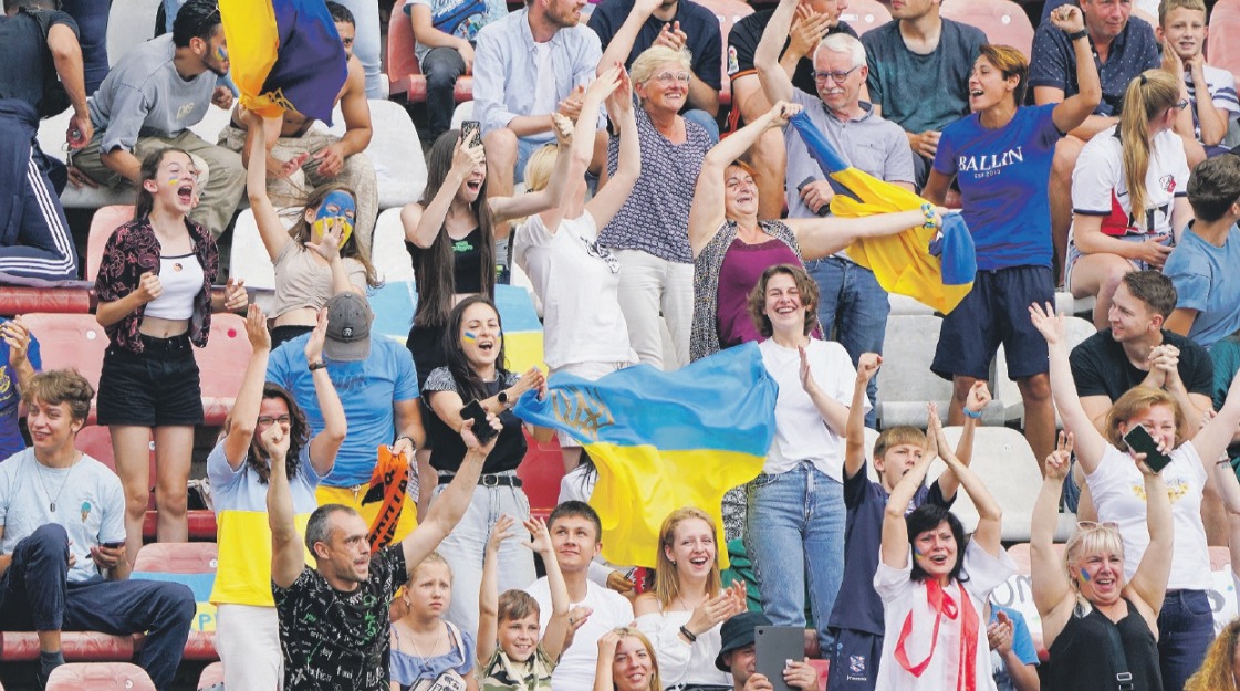 I tifosi ucraini in occasione dell’amichevole con l’Utrecht, giocata in Olanda lo scorso 30 luglio e terminata 2-2