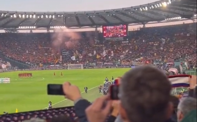 La Curva Sud ripresa dal settore ospiti