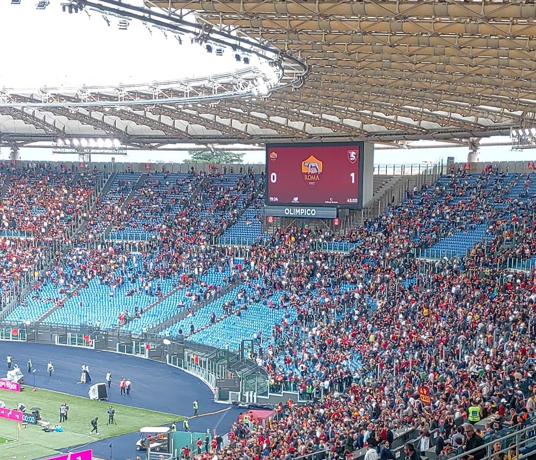 La Curva Sud vuota durante Roma-Salernitana