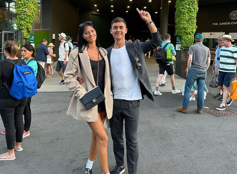 Dybala e la sua compagna Oriana Sabatini a Wimbledon