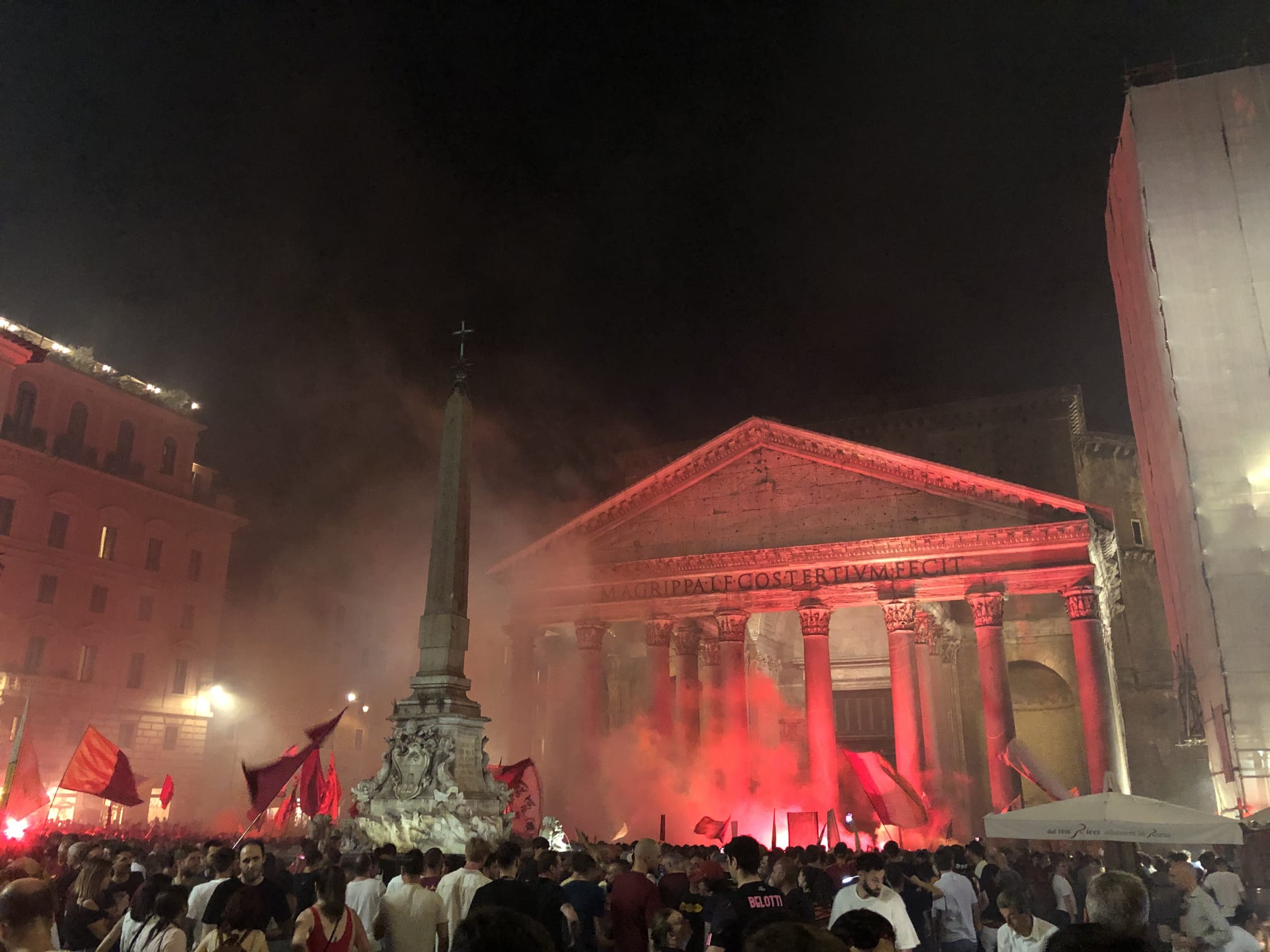 Un immagine della festa romanista