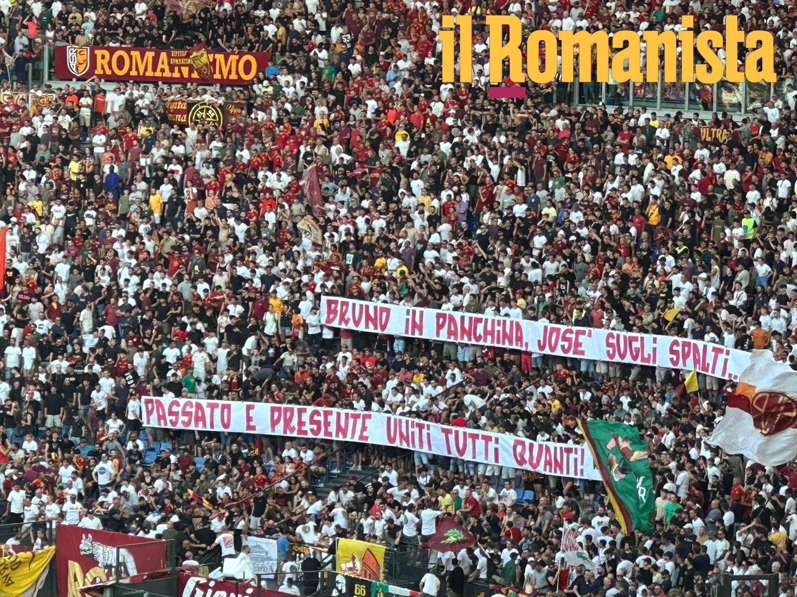 Lo striscione esposto dalla Curva Sud