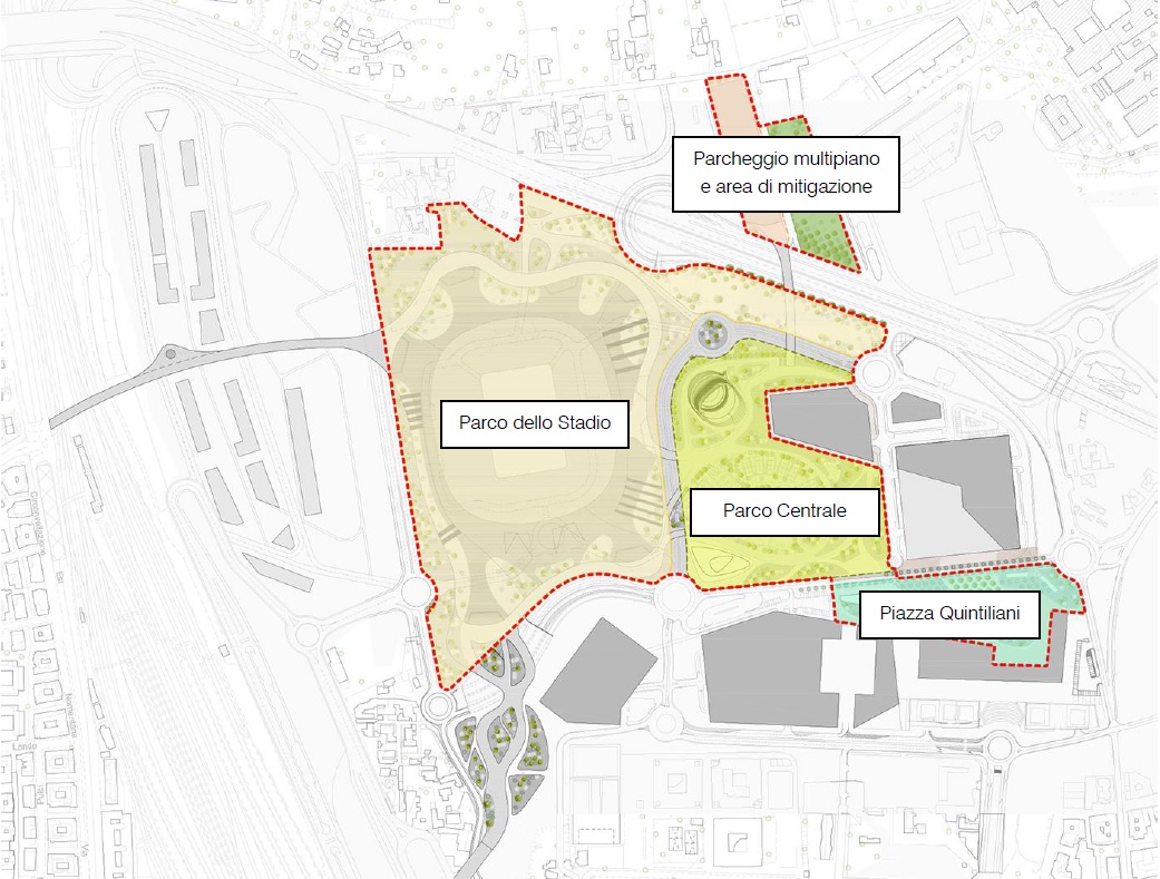 Il progetto del nuovo stadio della Roma a Pietralata