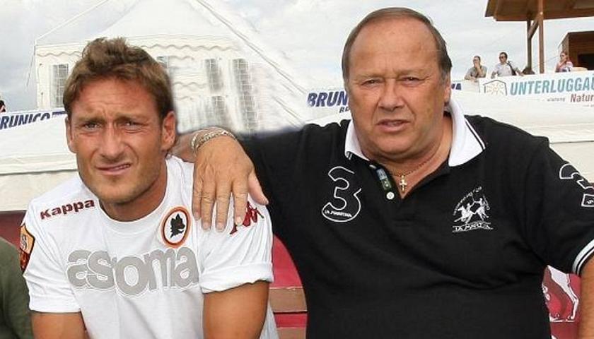 Francesco Totti insieme a papà Enzo