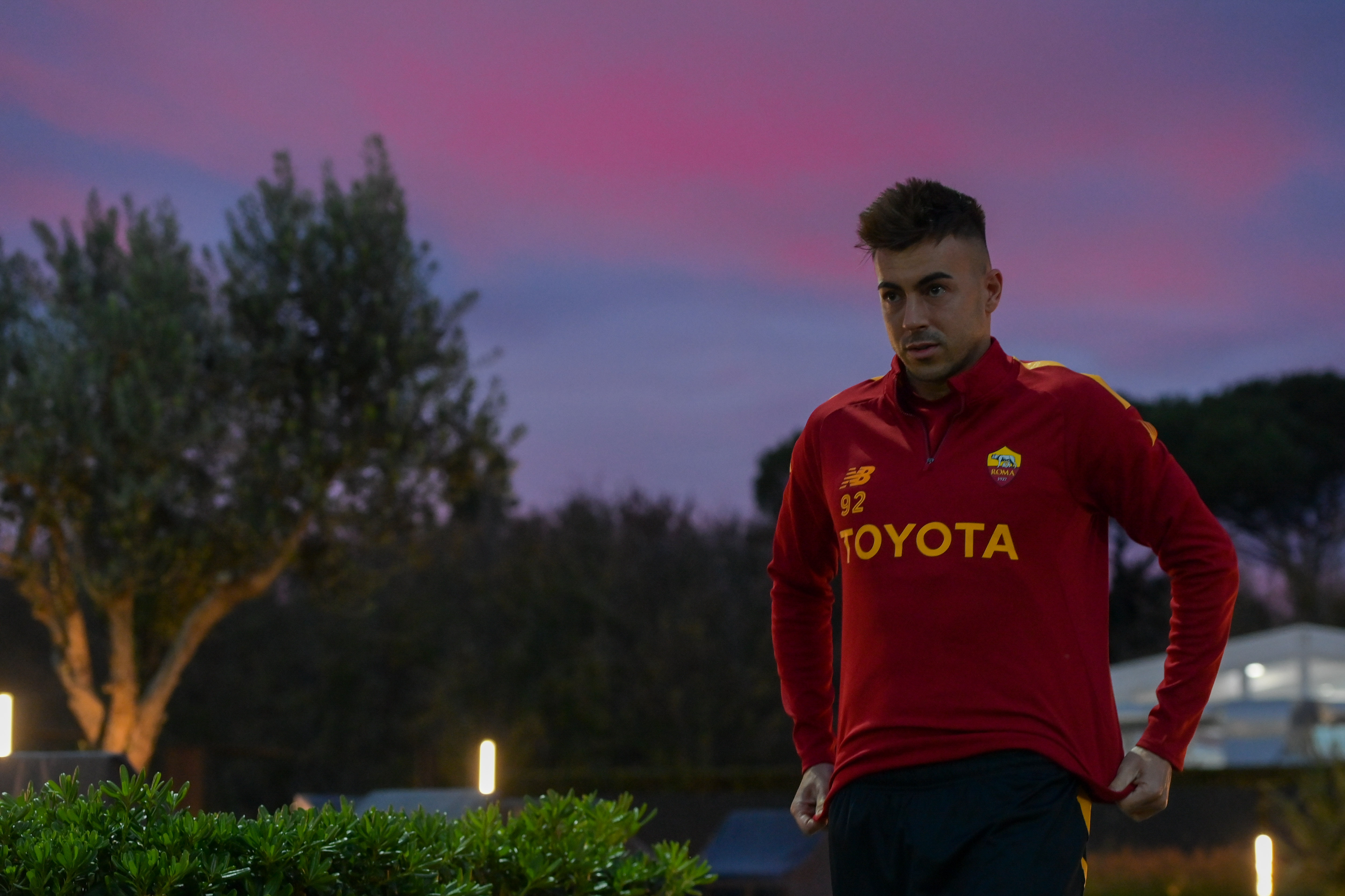 El Shaarawy arriva sul campo 