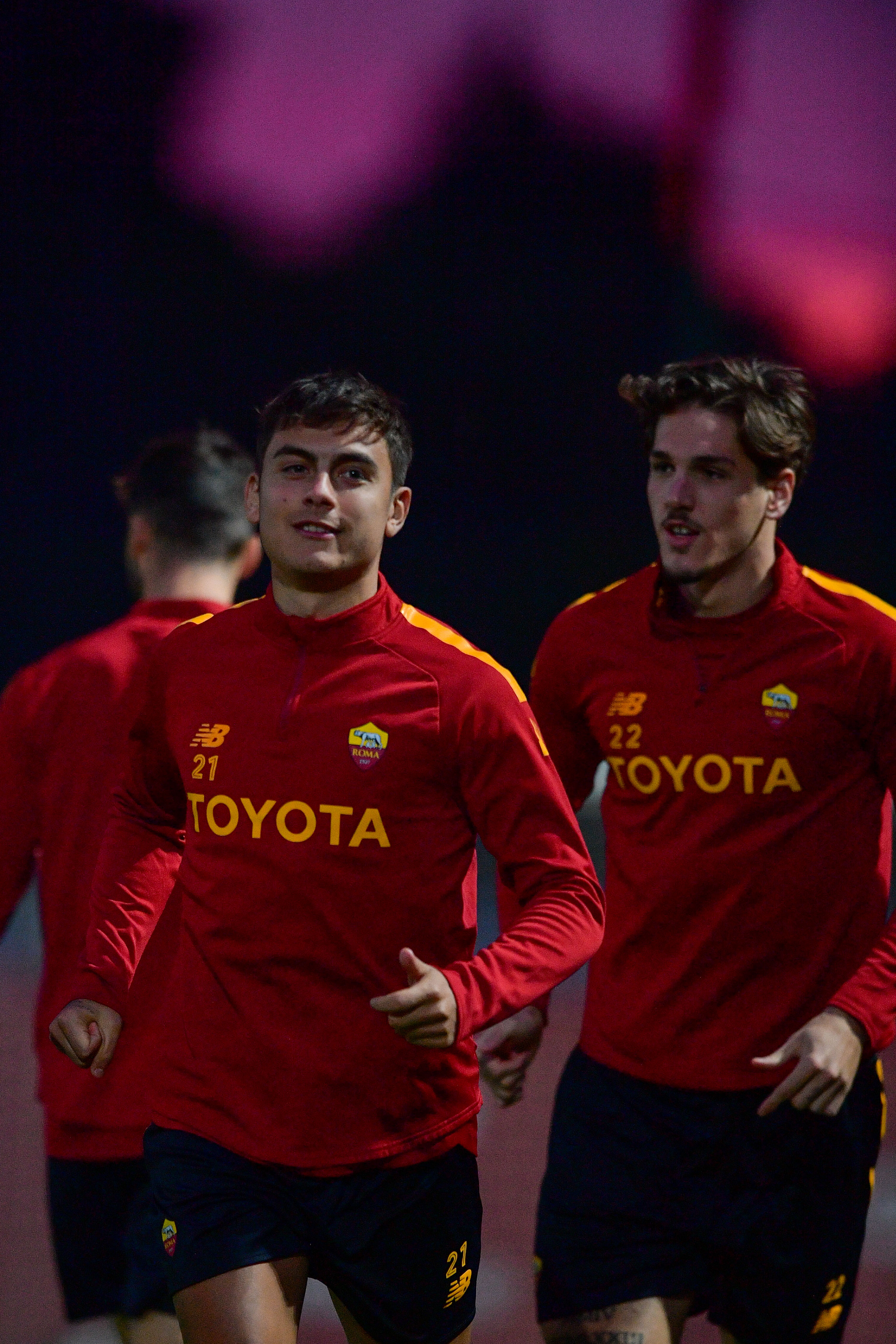 Dybala e Zaniolo in allenamento 