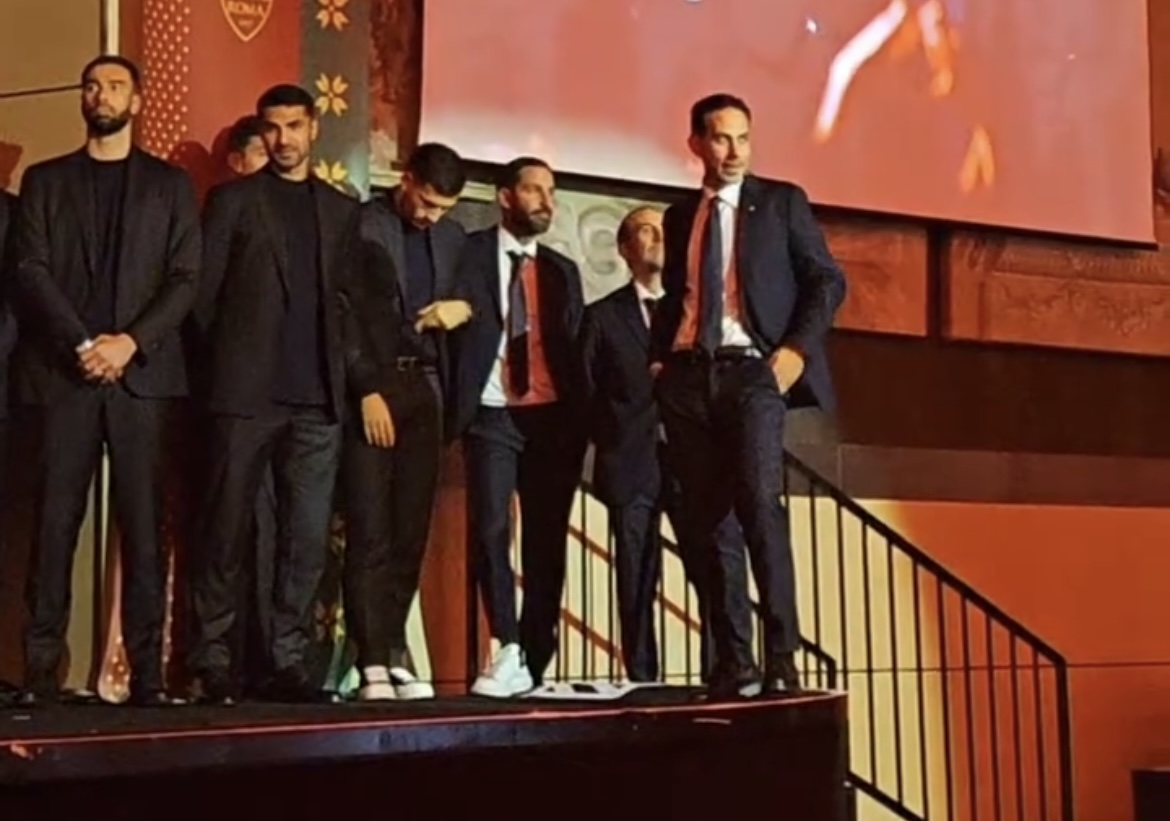 La squadra sul palco