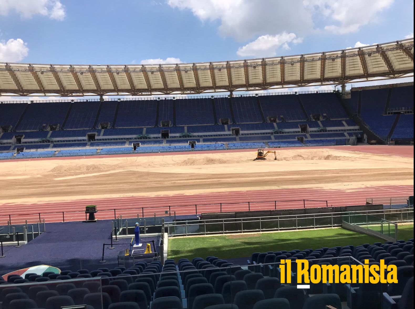 L\'Olimpico in preparazione