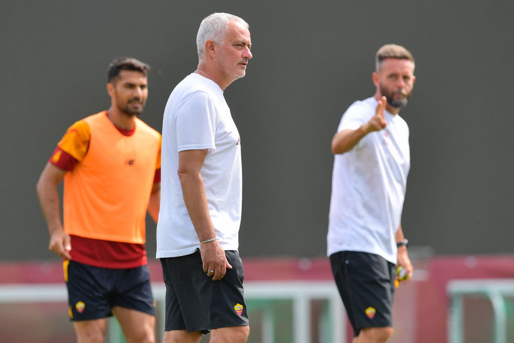 Mourinho e Celik in allenamento