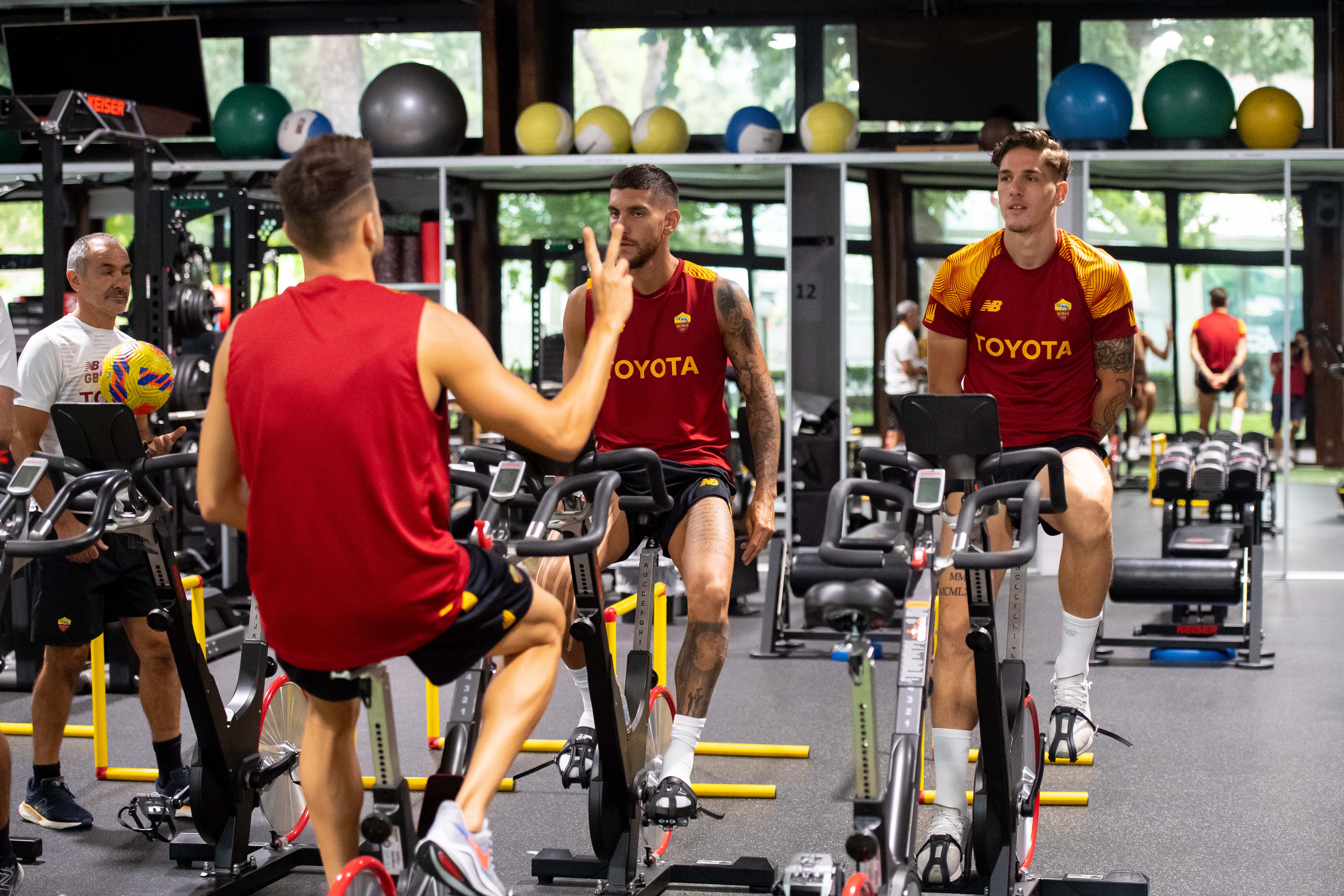 El Shaarawy, Pellegrini e Zaniolo sulla cyclette