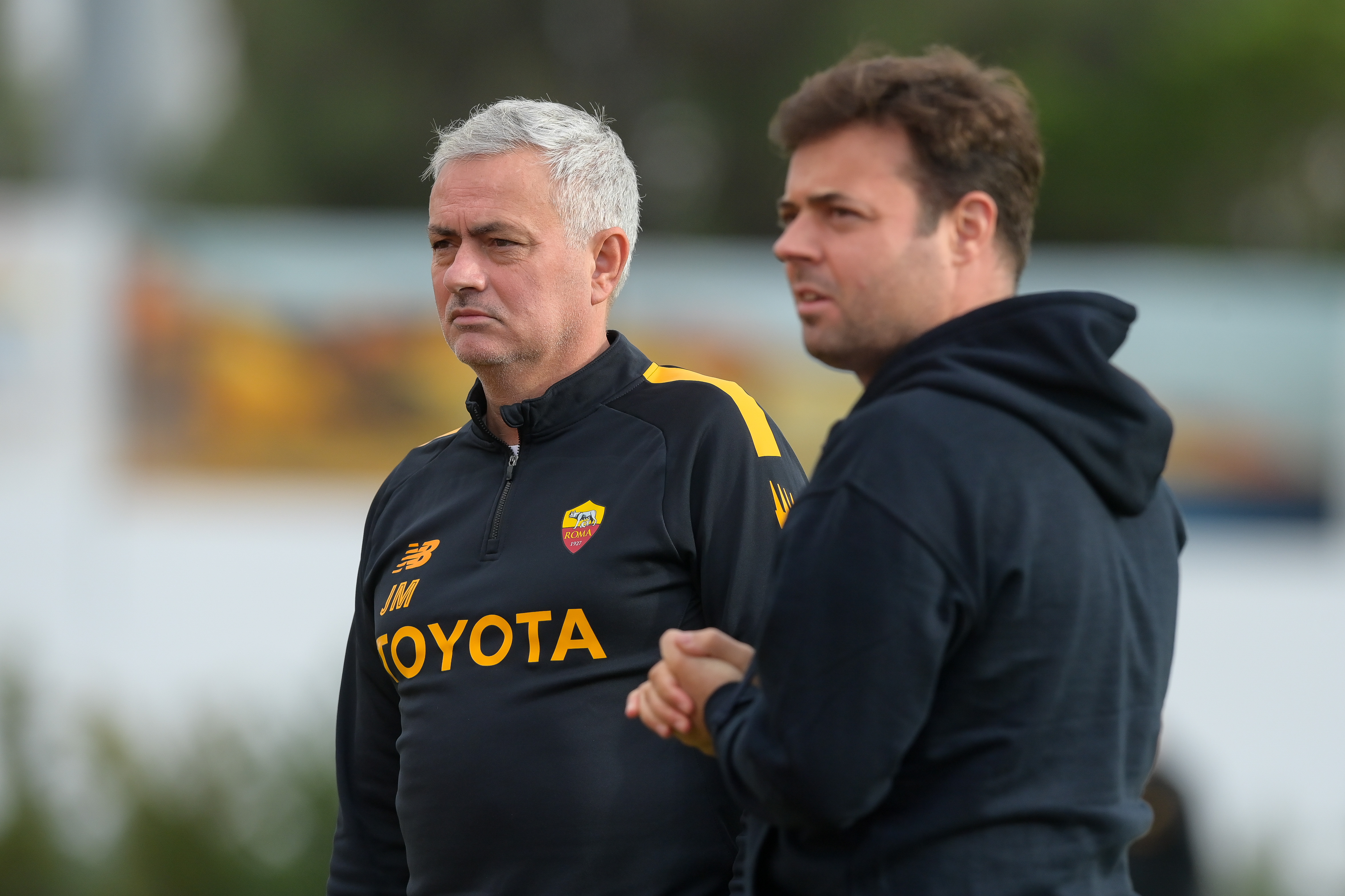 Mourinho con Tiago Pinto (As Roma via Getty Images)