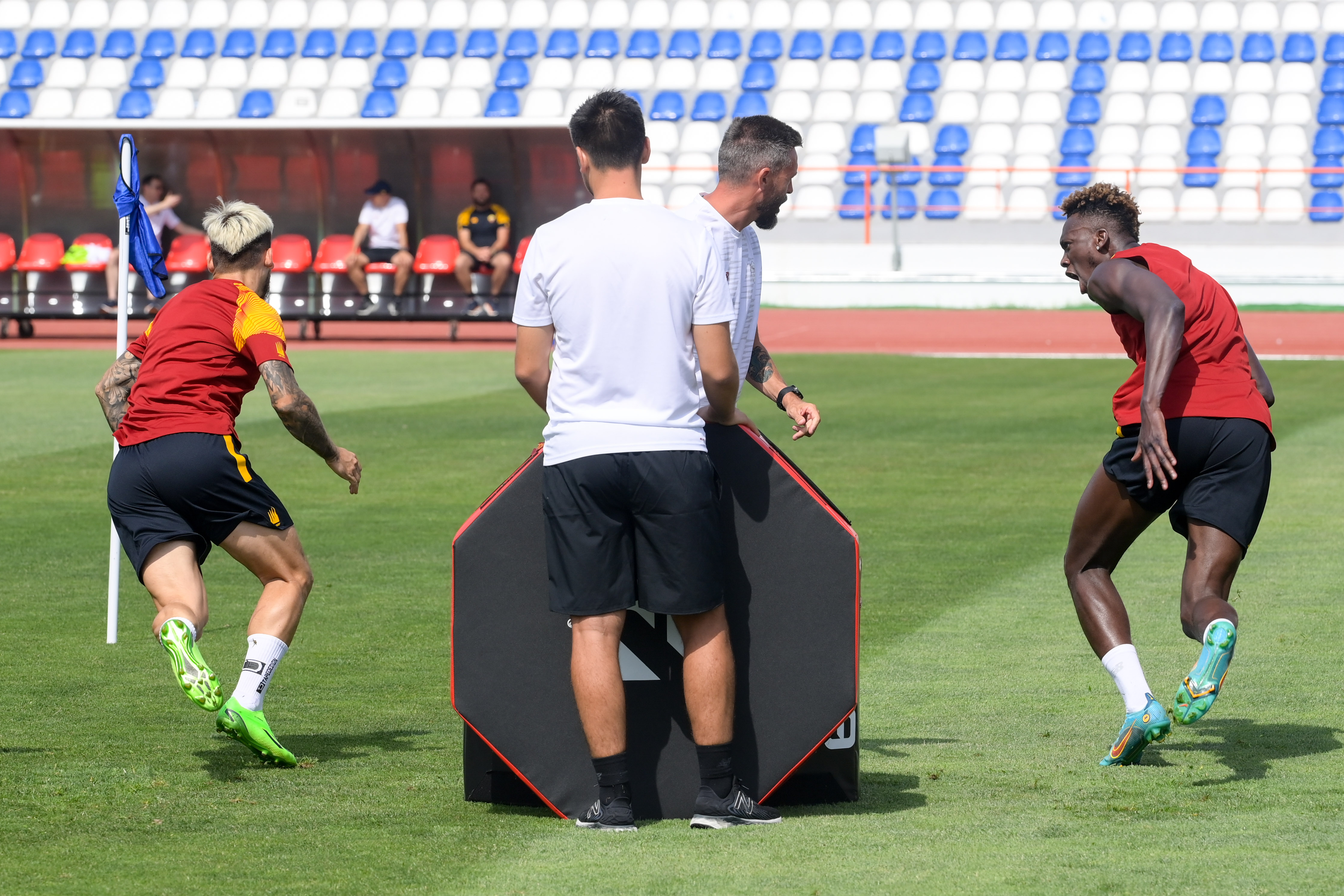 Abraham e Perez (As Roma via Getty Images)