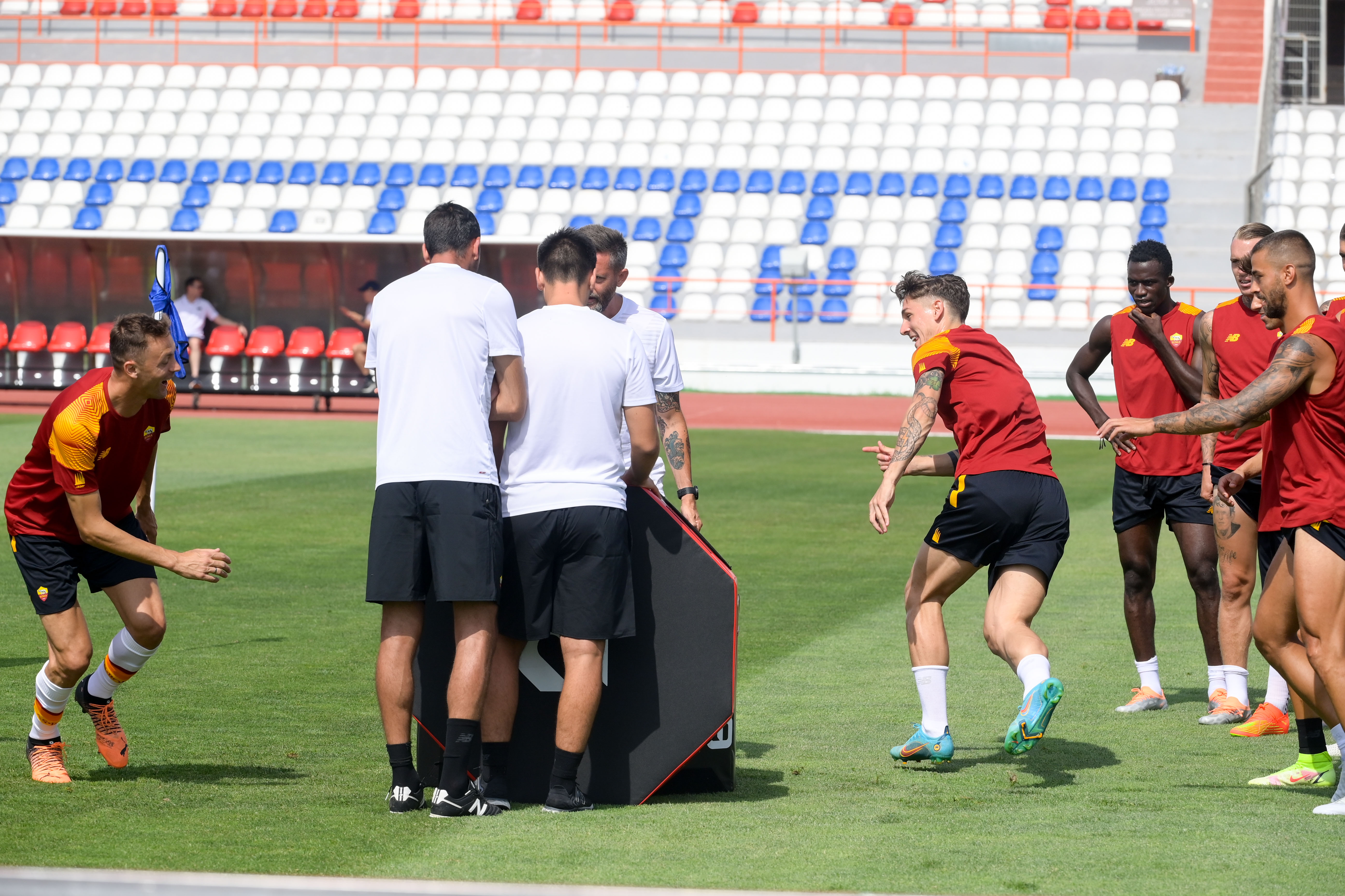 Zaniolo e Matic (As Roma via Getty Images)