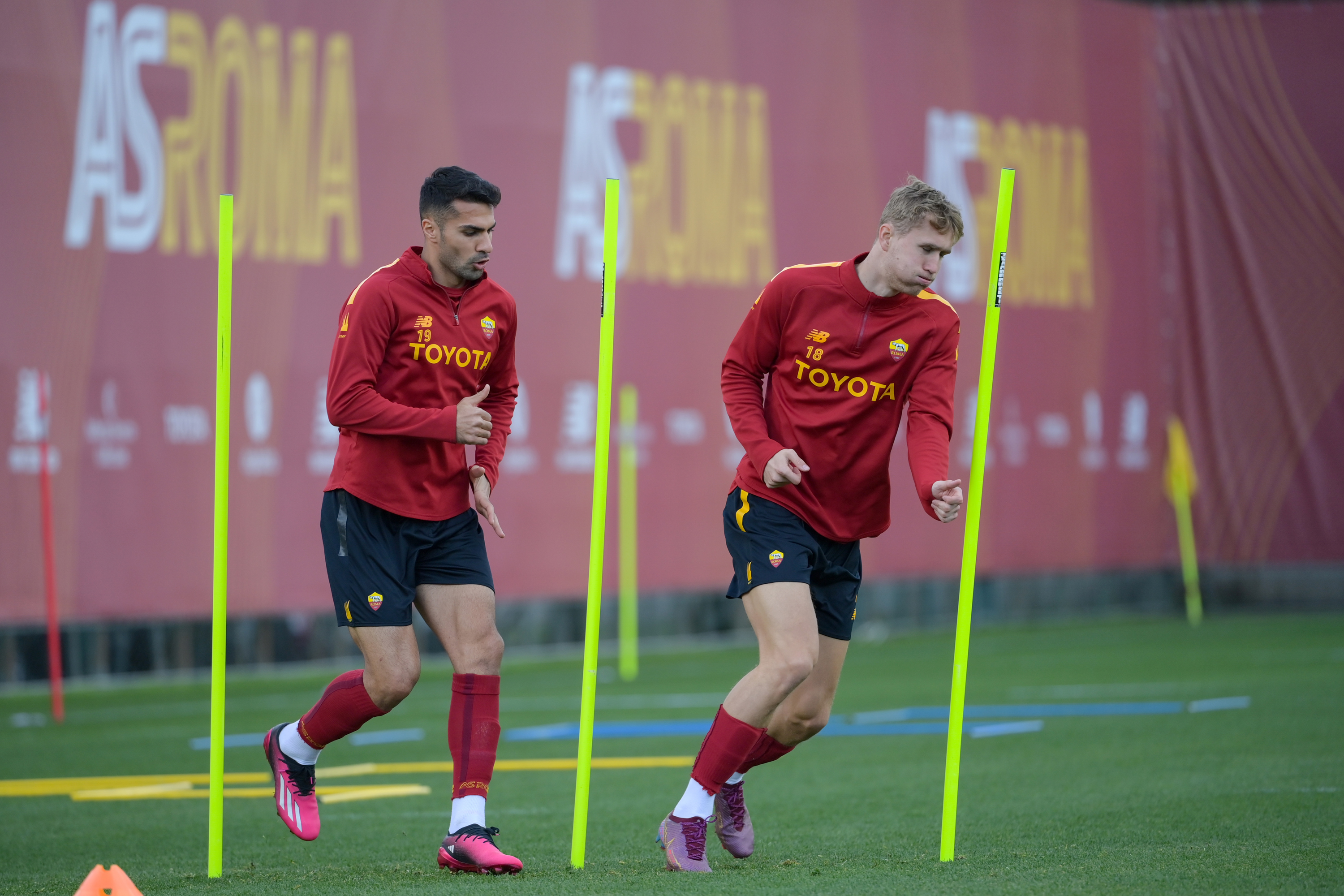 Celik e Solbakken (As Roma via Getty Images)