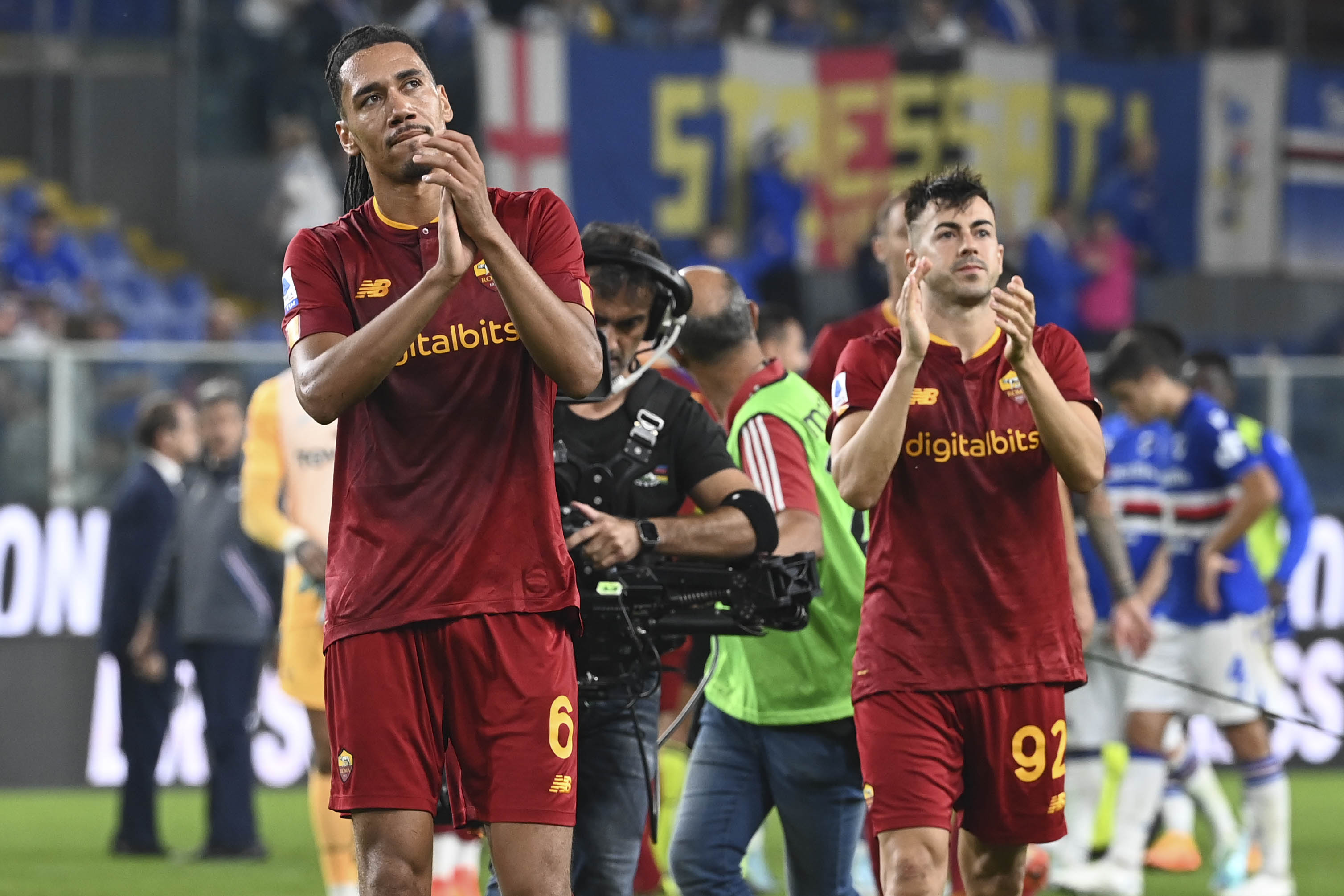 Smalling e El Shaarawy applaudono il settore ospiti