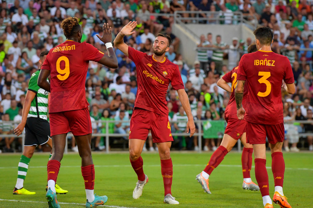 Abraham, Cristante e Ibanez (As Roma via Getty Images)