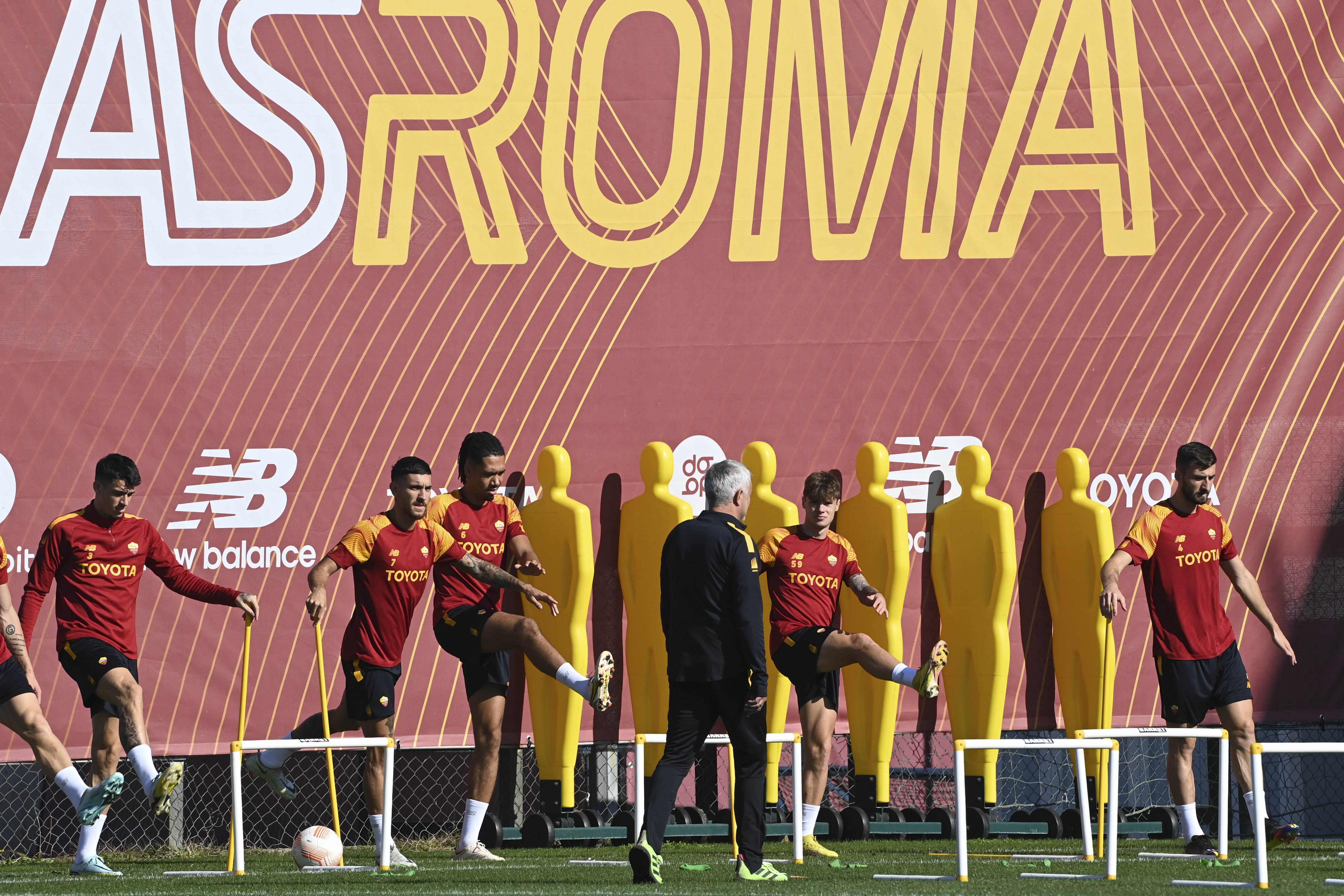 La squadra durante l\'allenamento 