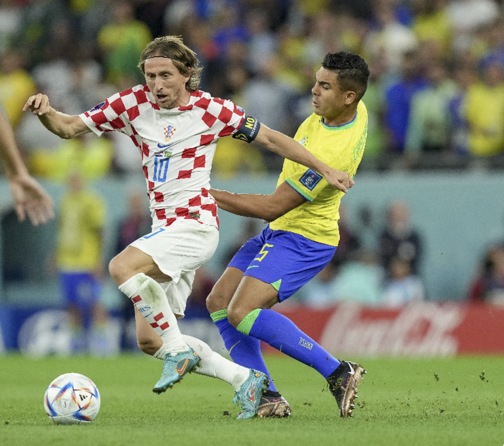 Modric con la maglia della Croazia contro il Brasile