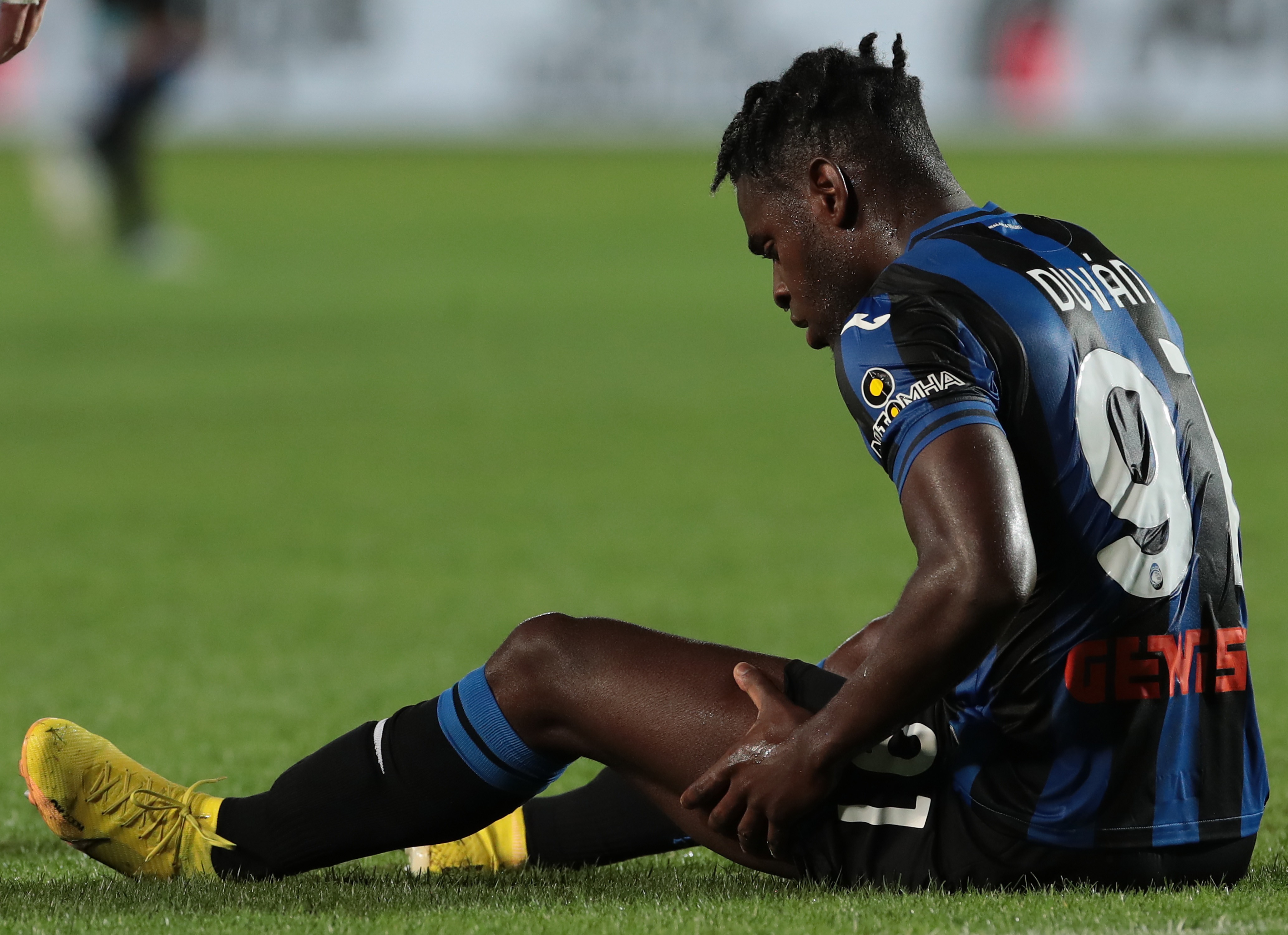 Duvan Zapata con la maglia dell'Atalanta