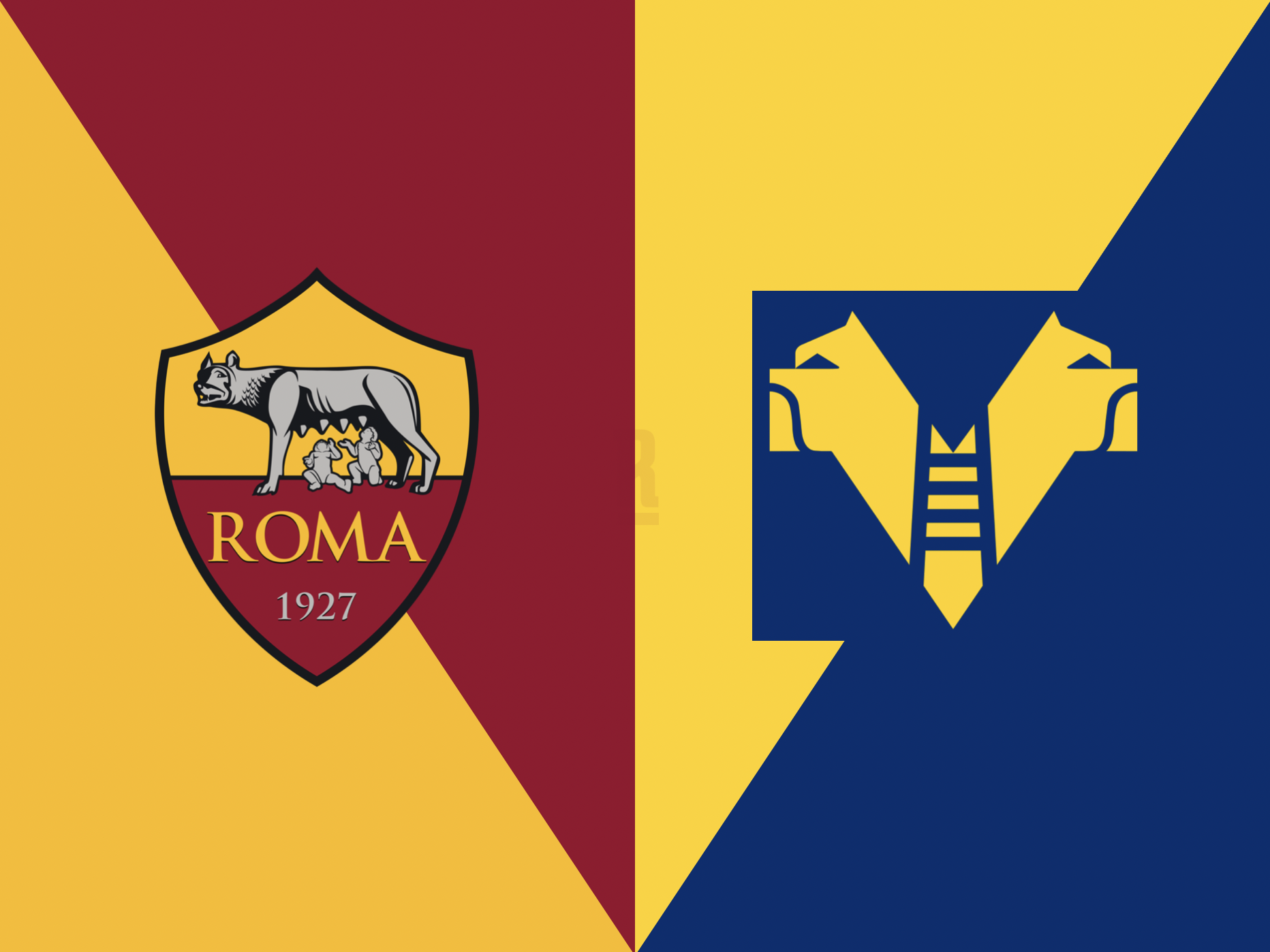 I loghi di Roma ed Hellas Verona